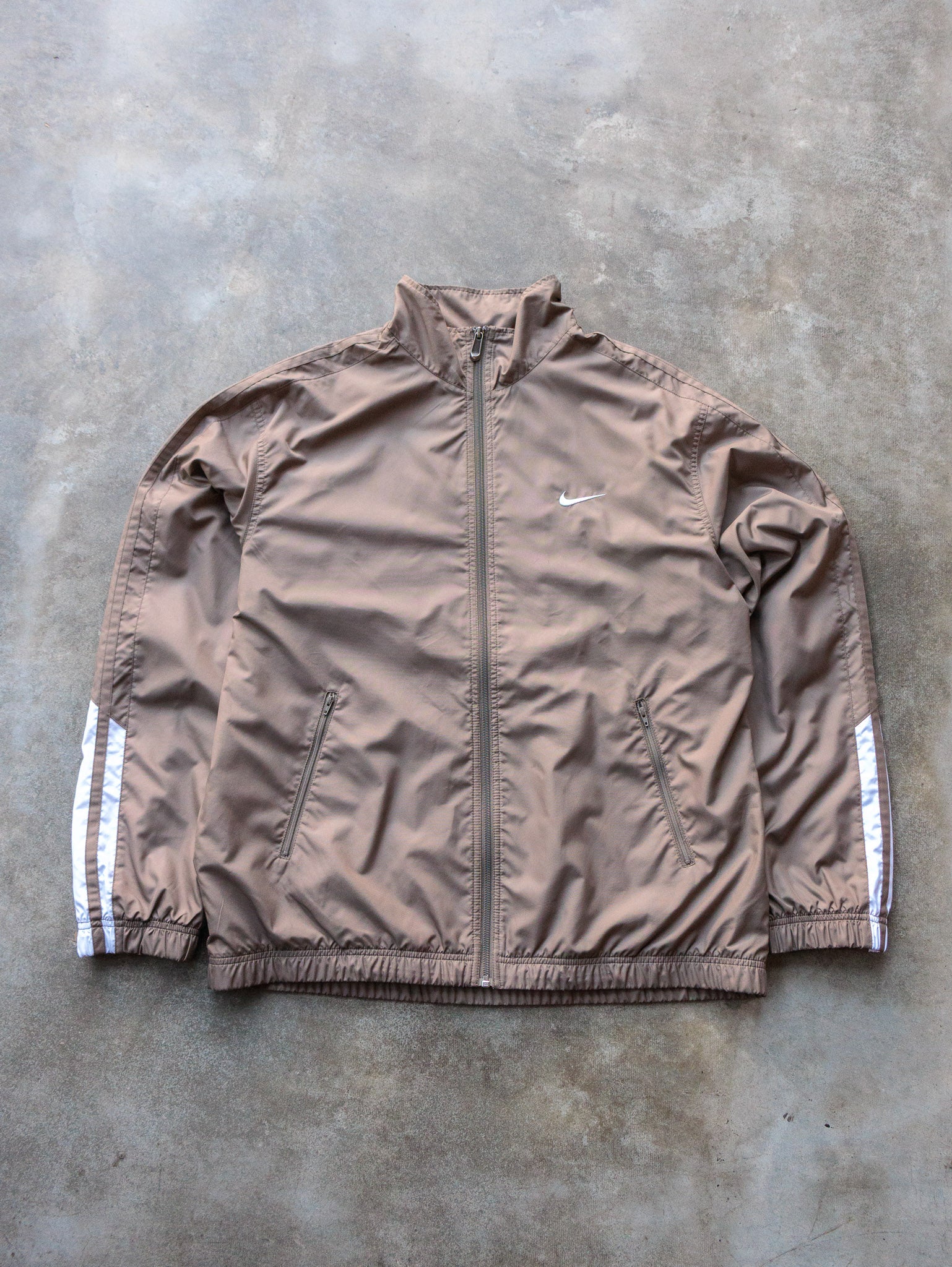 Vintage 00s Brown Nike Windbreaker Jacket (XL)