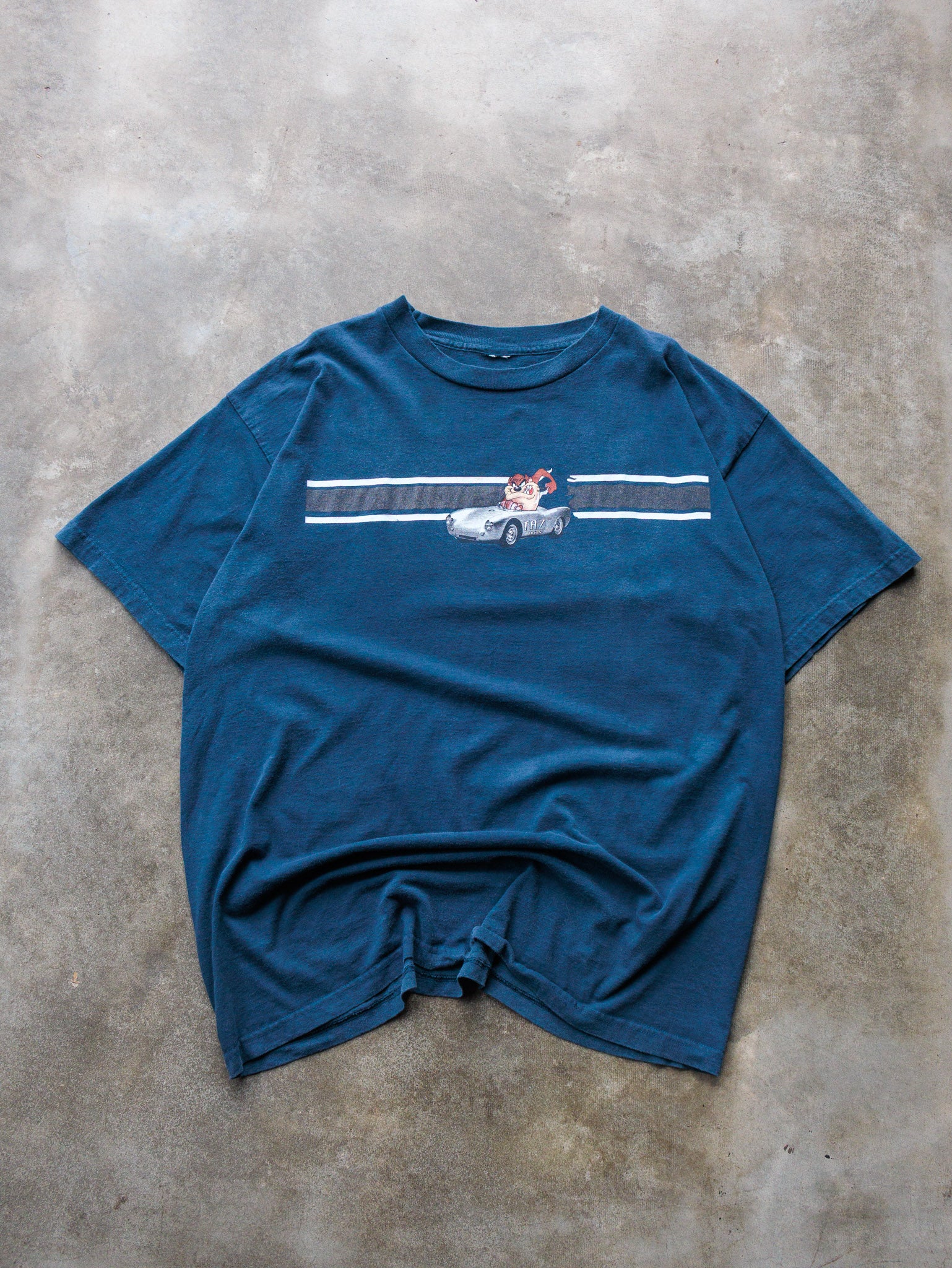 Vintage Navy Looney Tunes Taz Tee (2XL)