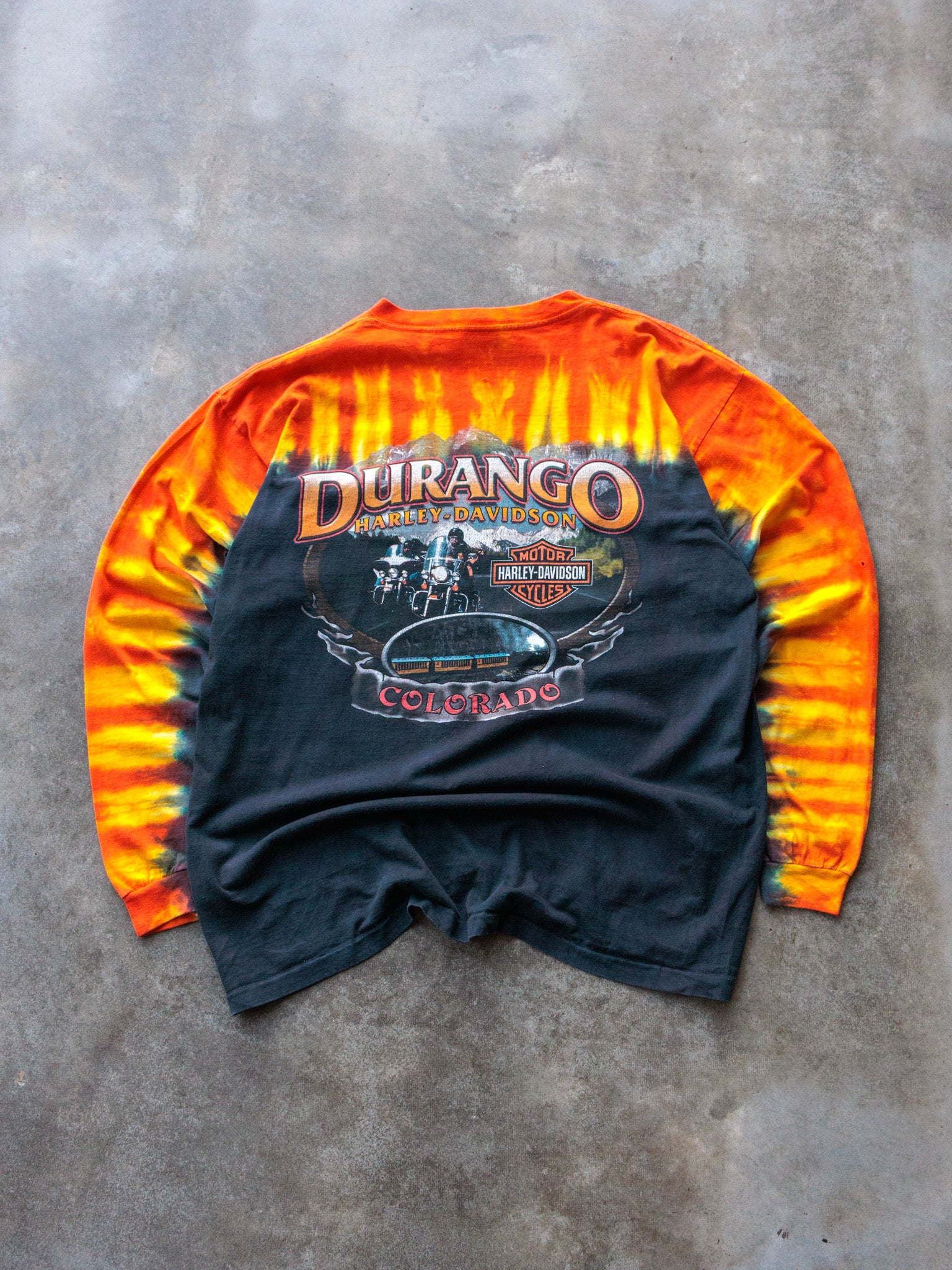 Vintage 2002 Harley-Davidson Colorado Tie-Dye Long Sleeve (L)