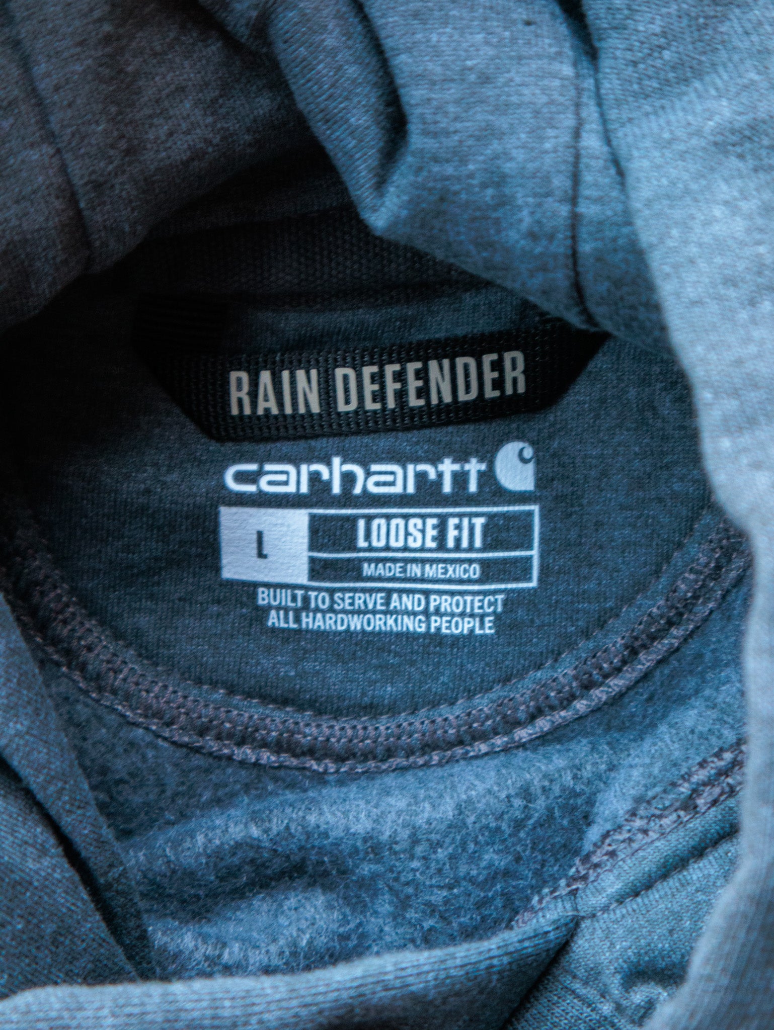 Vintage Grey Carhartt Rain Defender Hoodie (L)