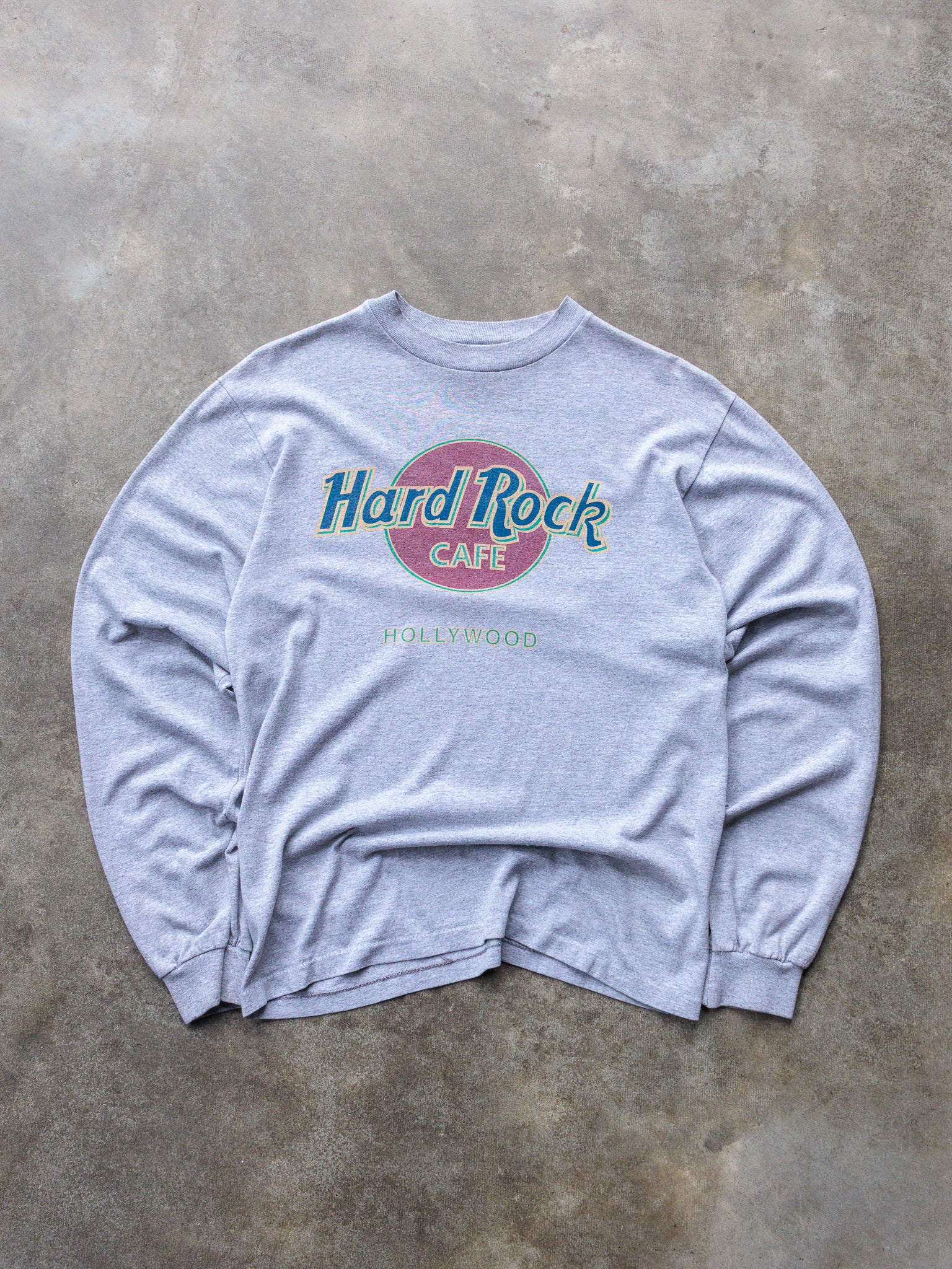 Vintage 90s Hard Rock Cafe Hollywood Long Sleeve Tee (M)