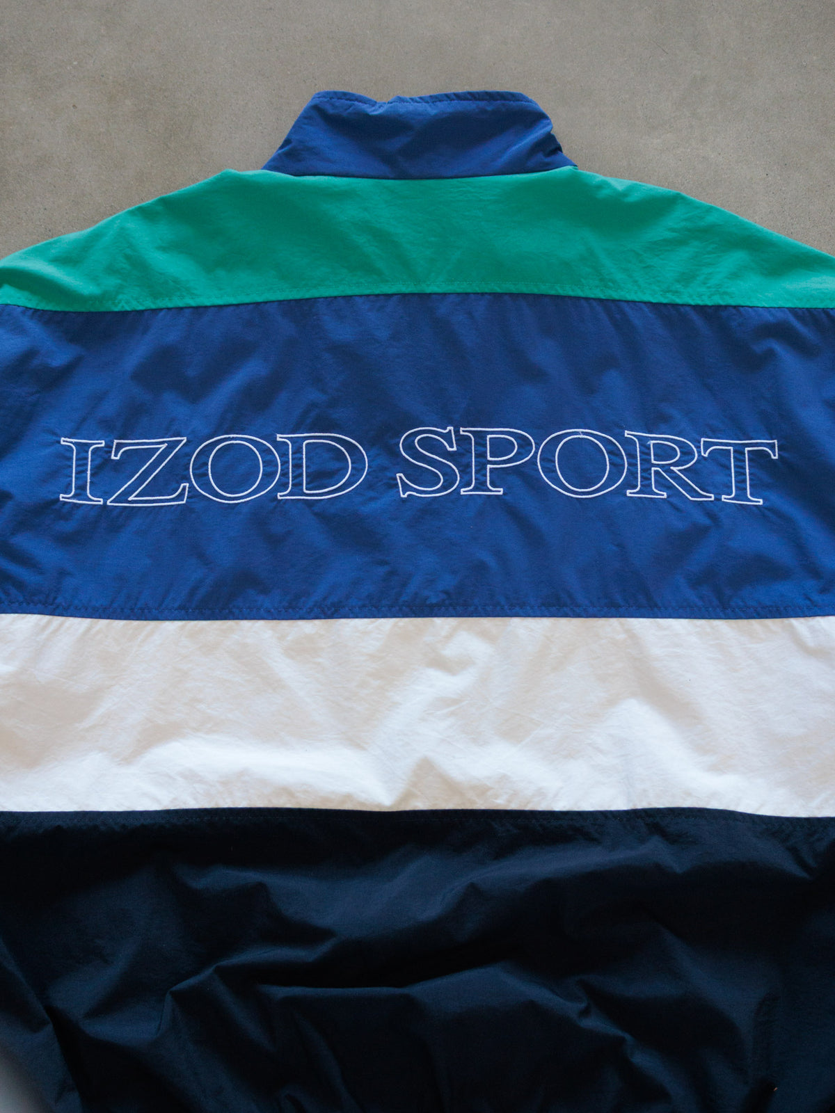 Vintage 90s Blue Izod Sport Colourblock Jacket (L)