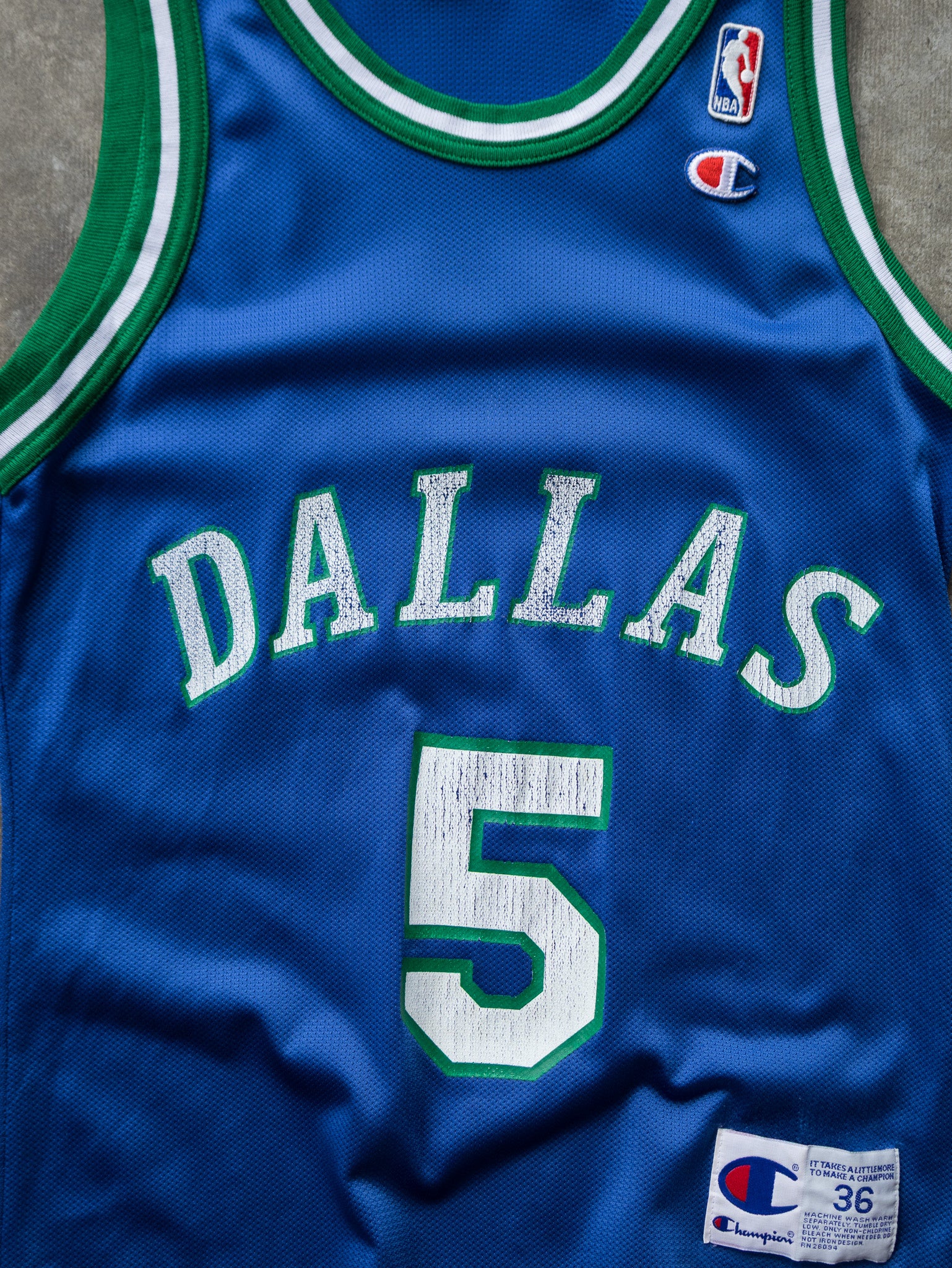 Vintage 90s Blue Champion Kidd Dallas Mavericks NBA Jersey (S)
