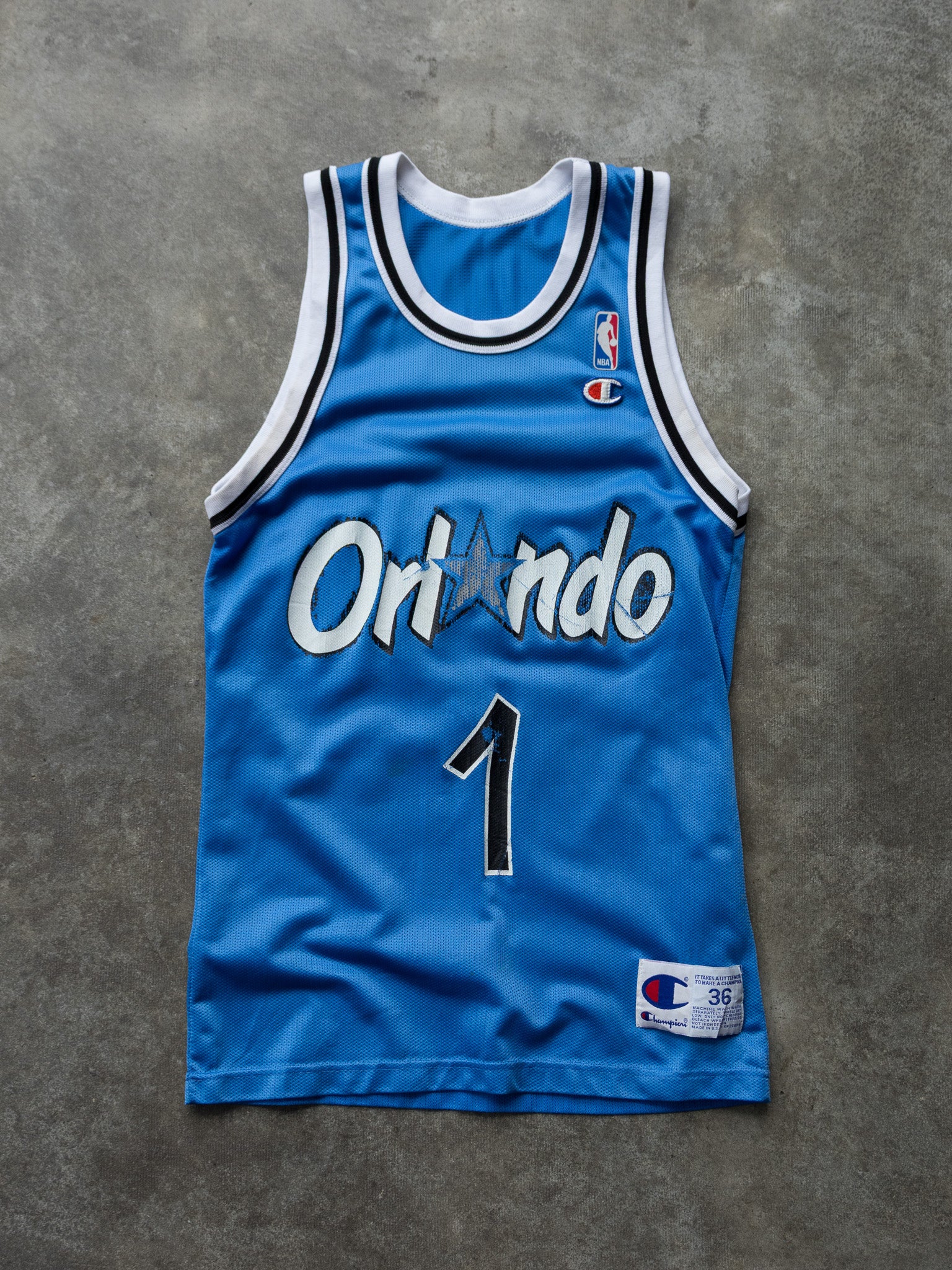 Vintage 90s Blue Champion Hardaway Orlando Magic NBA Jersey (S)