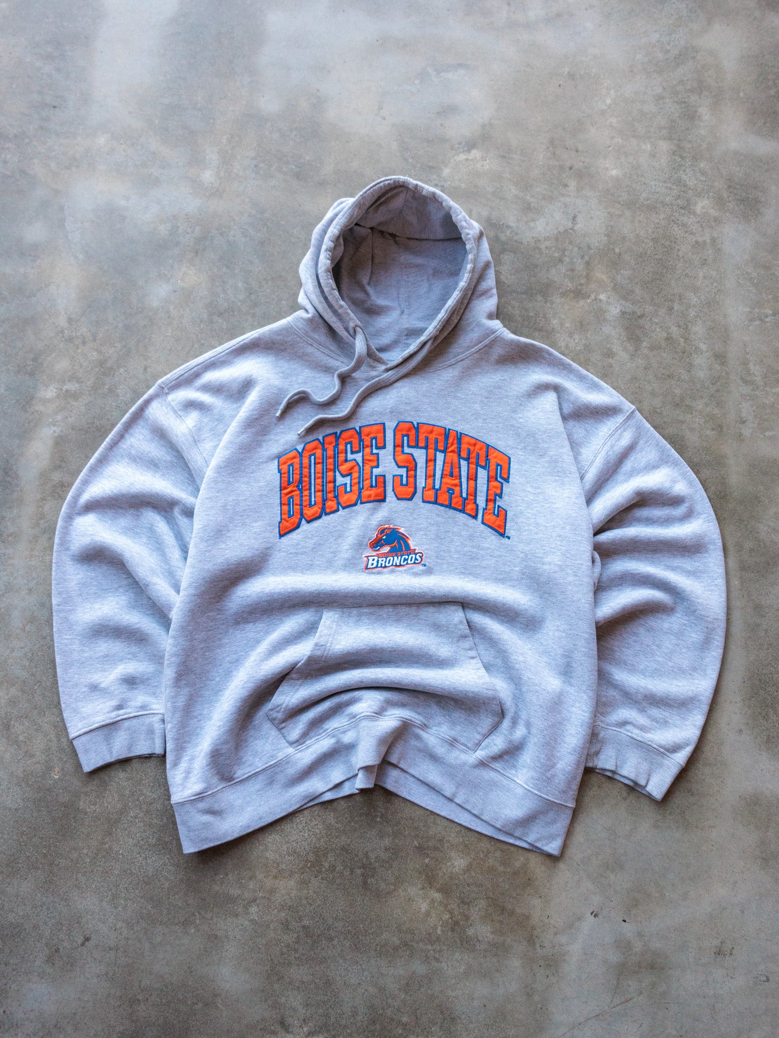 Vintage 00s Grey Boise State Broncos Hoodie (2XL)