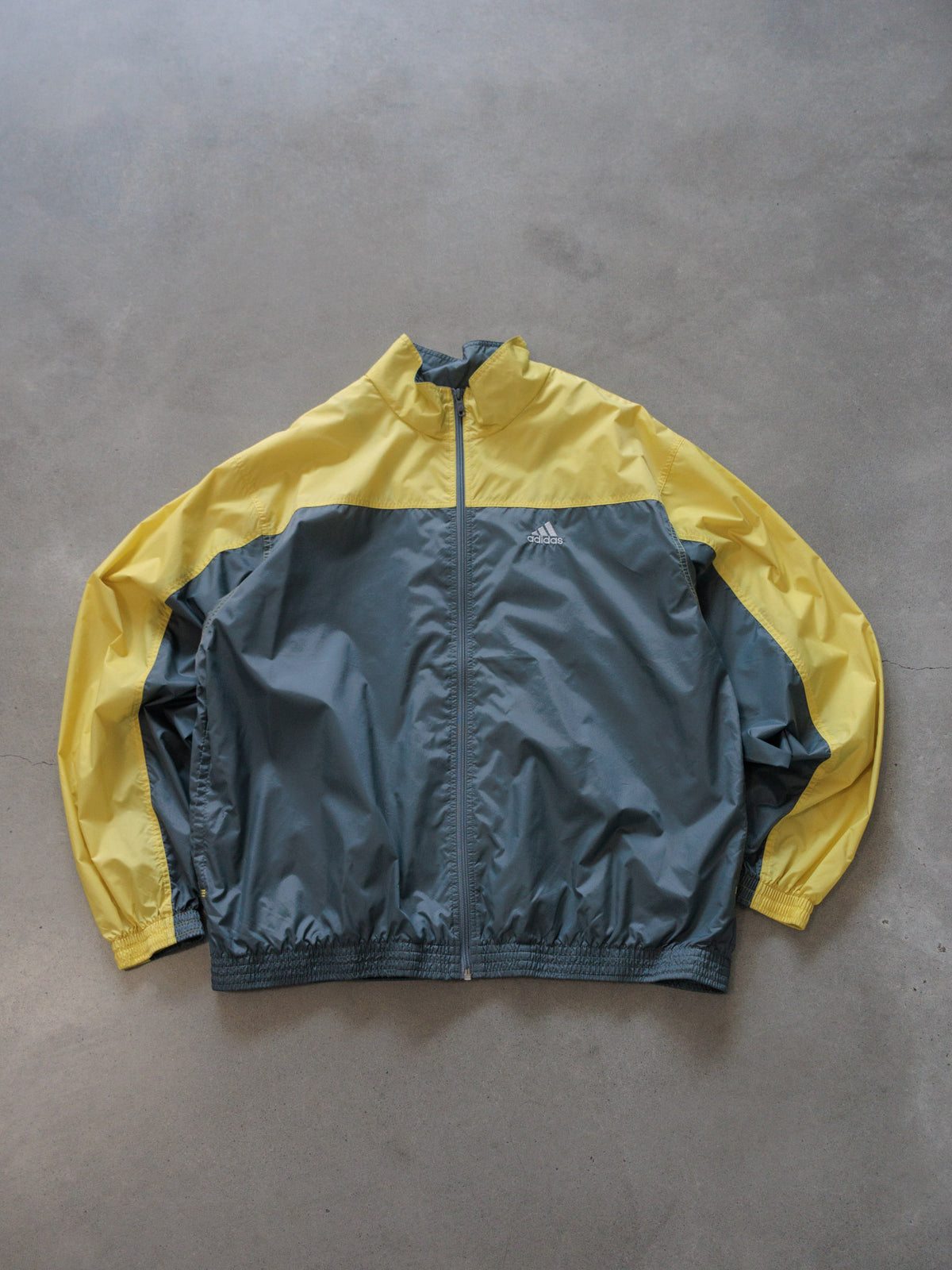Vintage 00s Grey Adidas Colourblock Windbreaker (XL)