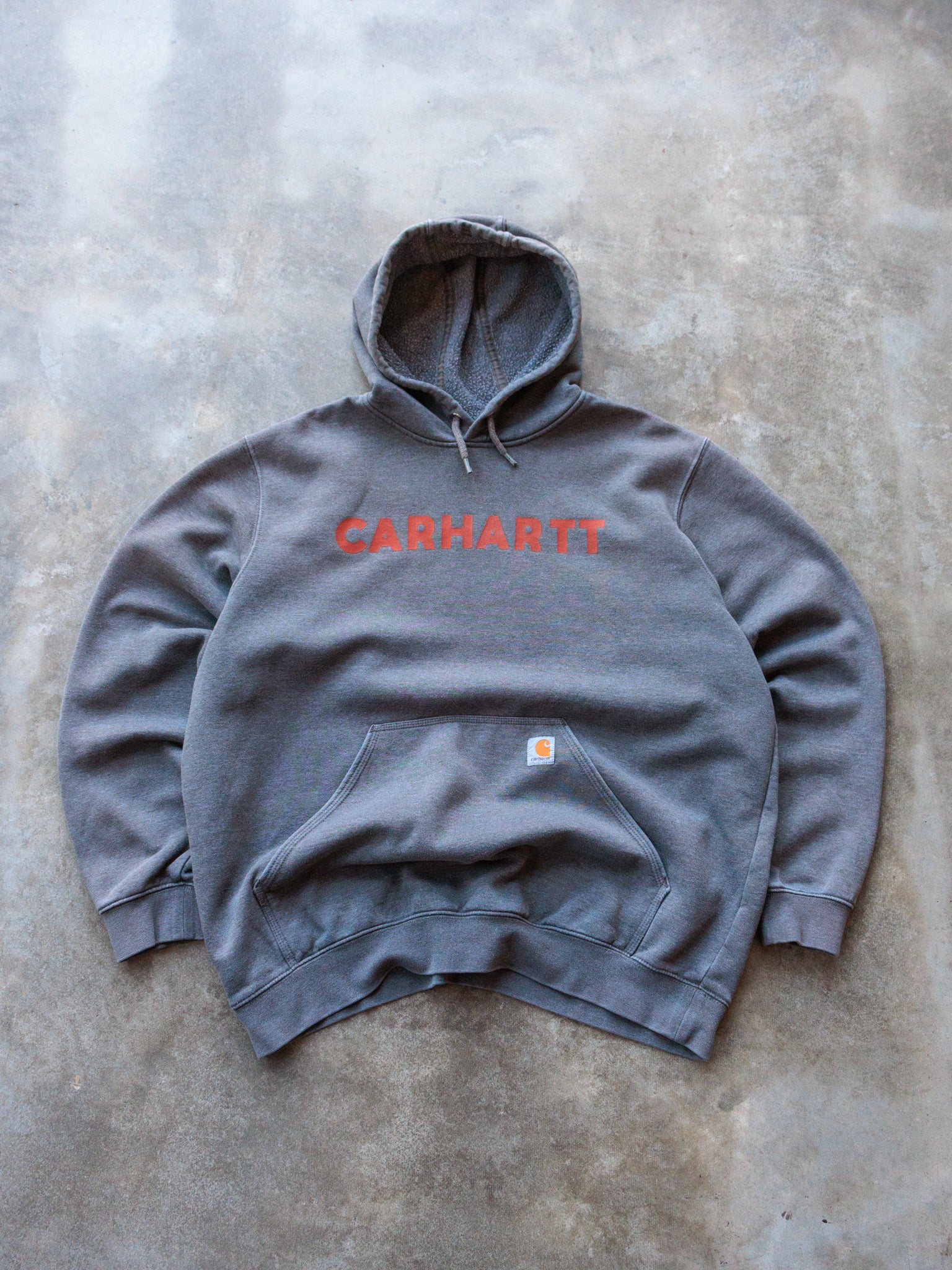 Vintage Grey Carhartt Hoodie (XL)