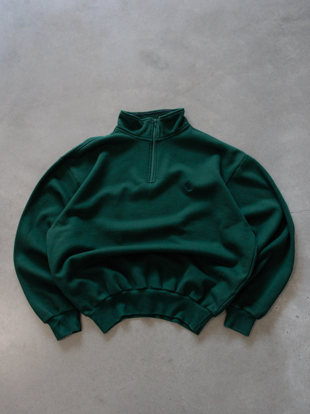 Vintage 90s Green Nautica Fleece Quarter Zip (L)
