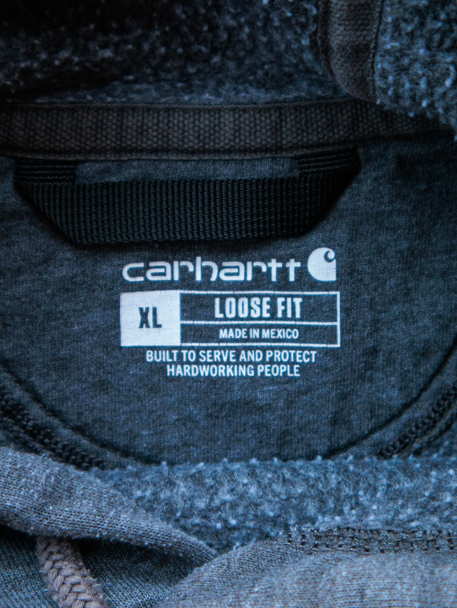 Vintage Grey Carhartt Hoodie (XL)