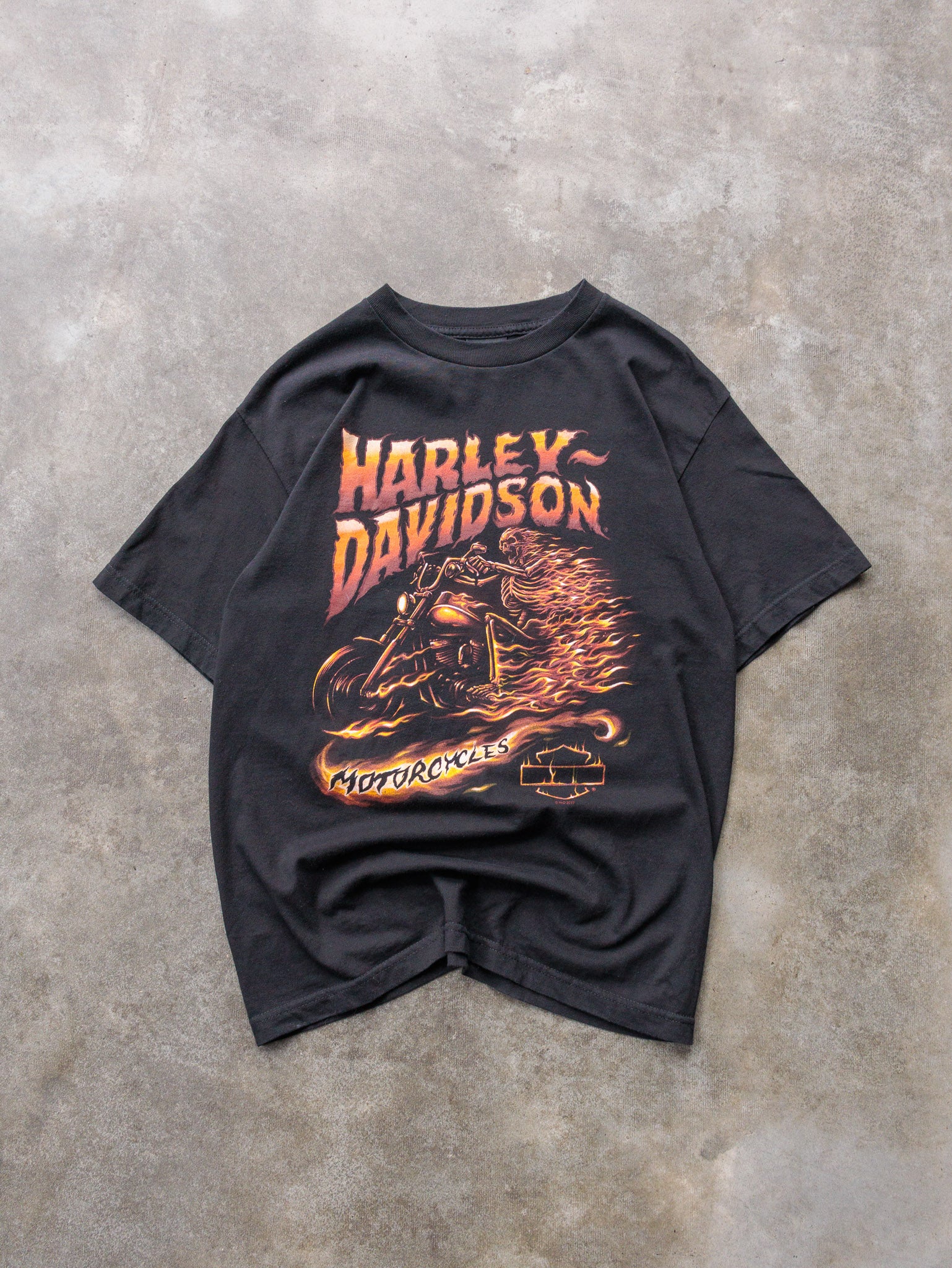 2017 Harley-Davidson Flaming Skeleton Starved Rock Tee (M)
