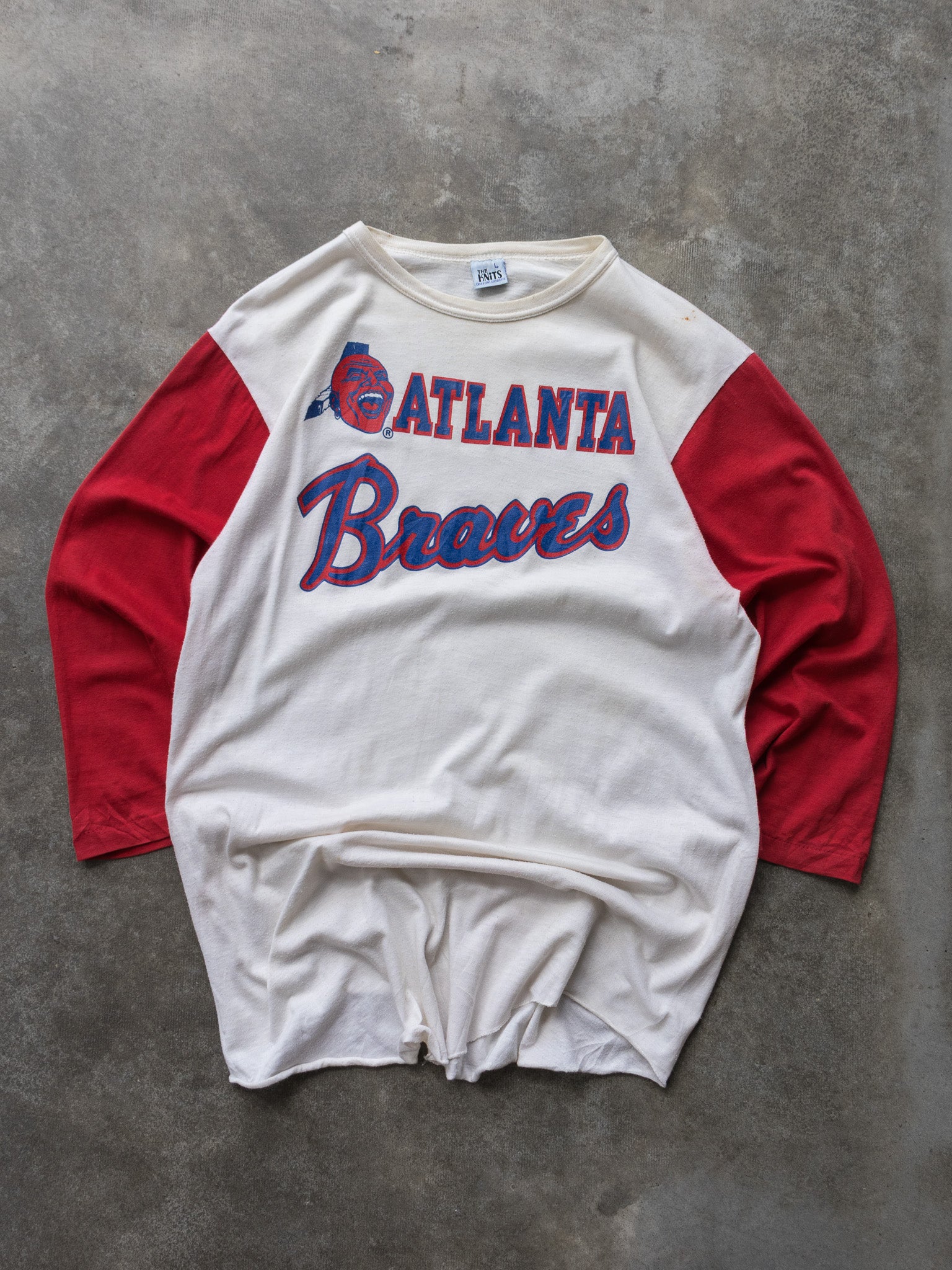 Vintage 70s Atlanta Braves Raglan Shirt (L)