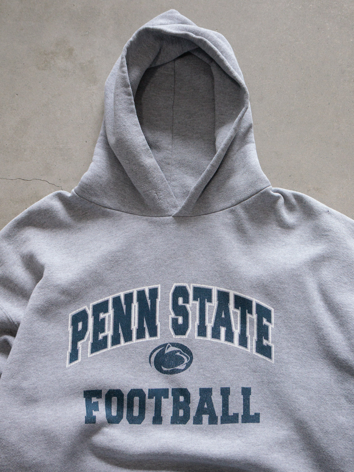 Vintage Grey Russell Athletic Penn State Football Hoodie (XL)