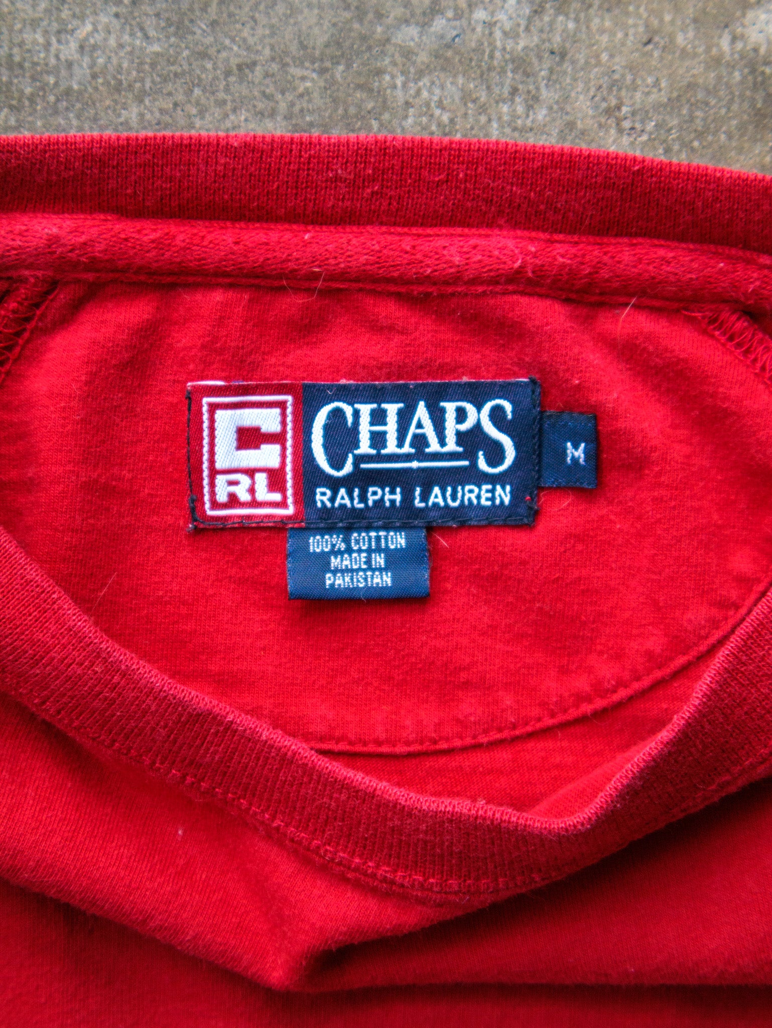 Vintage 90s Red Chaps Ralph Lauren Tee (M)