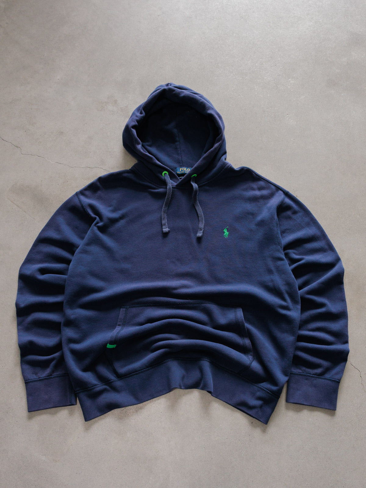 Vintage Navy Polo Ralph Lauren Hoodie (XL)