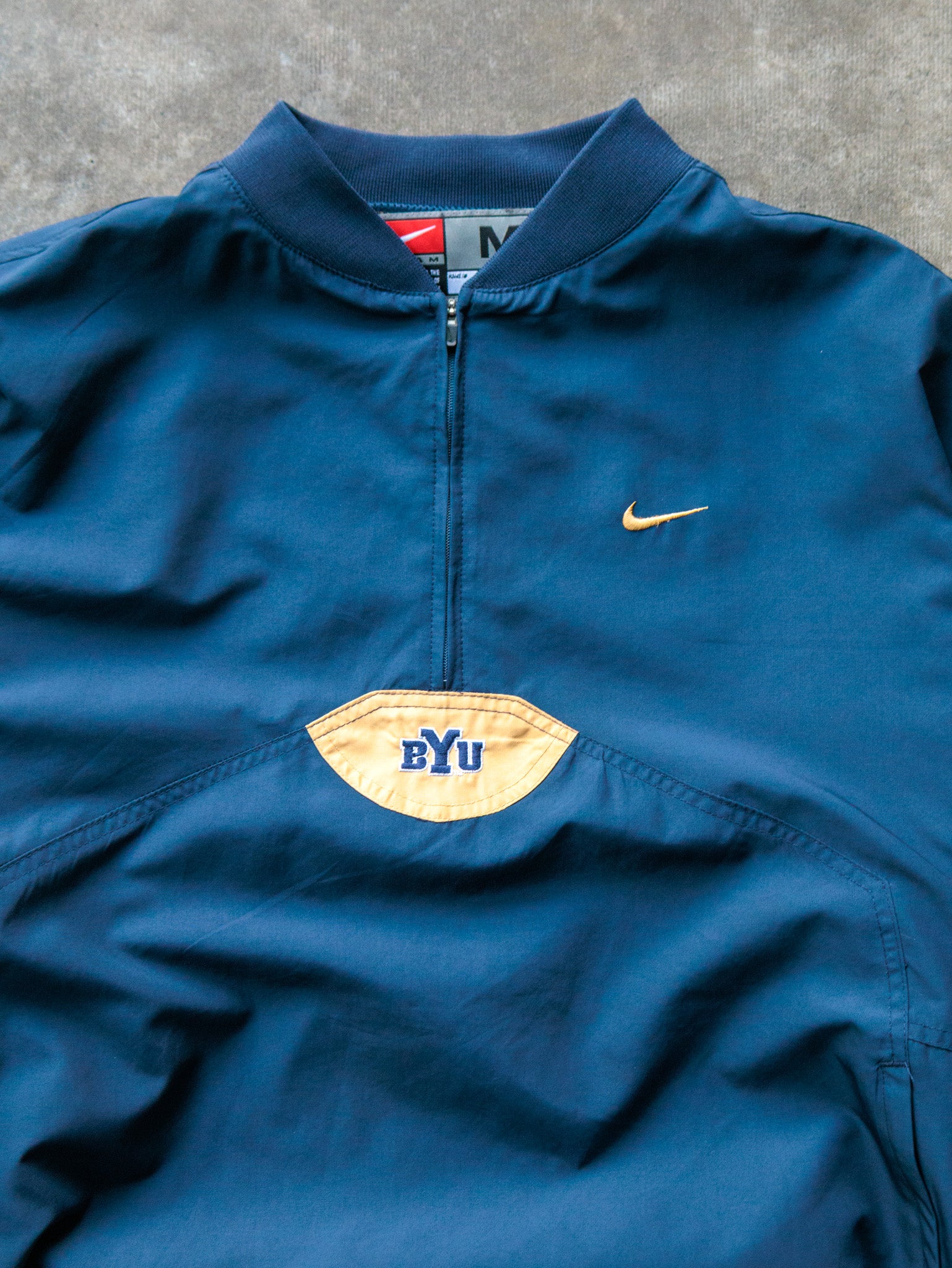 Vintage 00s Navy Nike BYU Windbreaker Jacket (M)