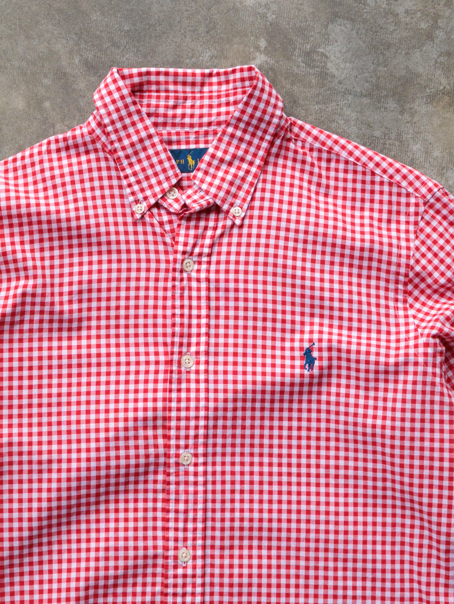 Vintage 90s Red Check Ralph Lauren Shirt (M)