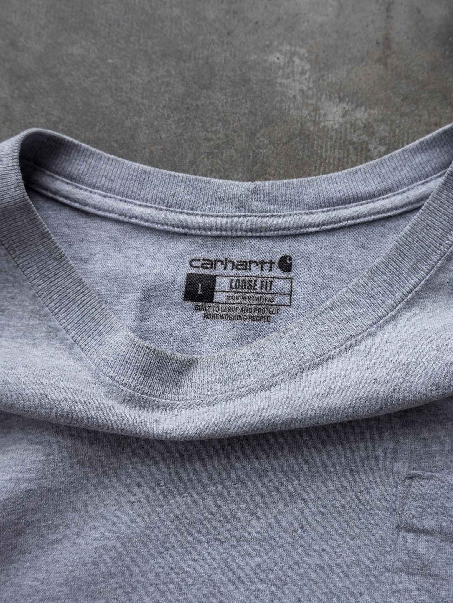 Vintage Grey Carhartt Pocket Tee (L)