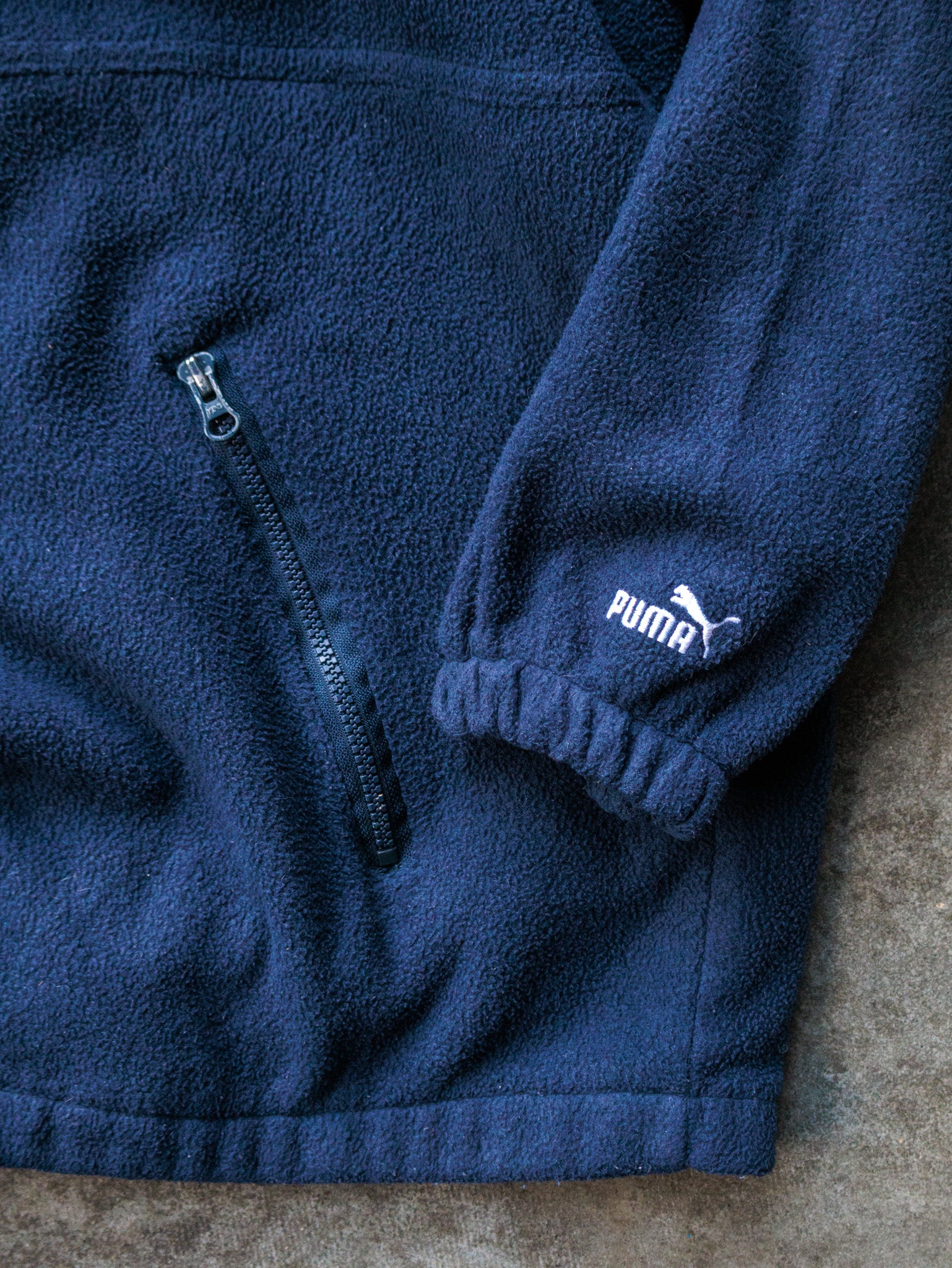 Vintage 00s Navy Puma Penn State Fleece Jacket (2XL)
