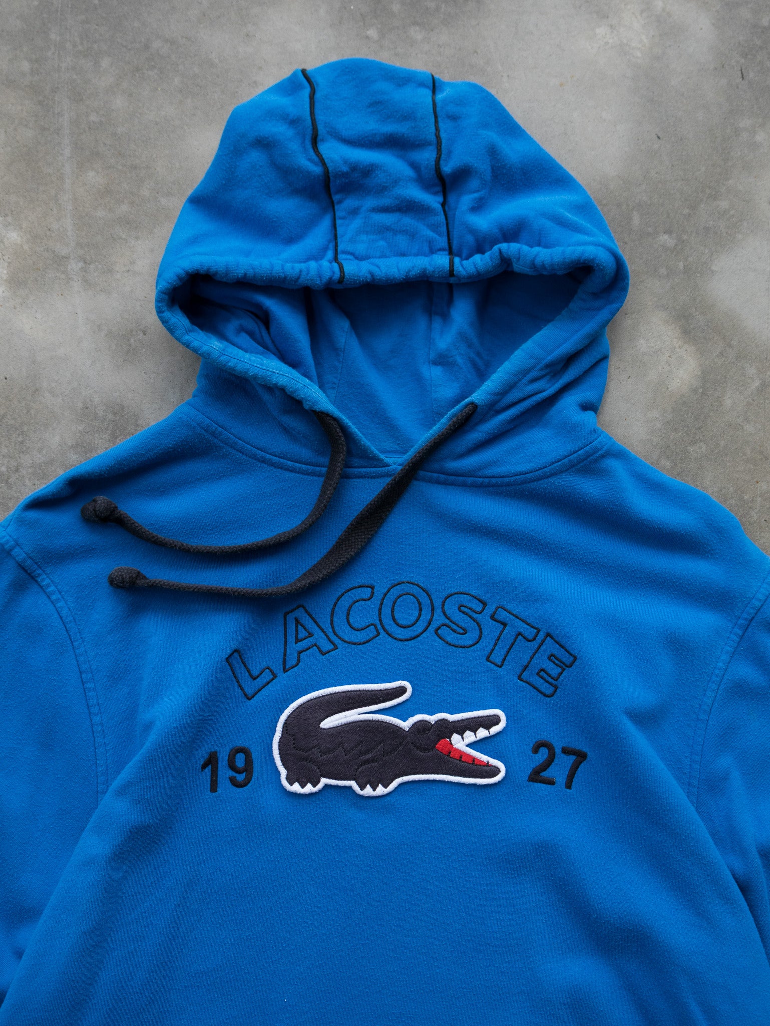 Vintage Blue Lacoste Hoodie (XL)