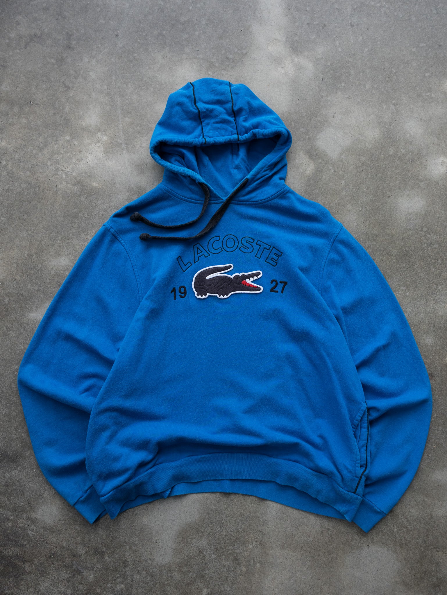 Vintage Blue Lacoste Hoodie (XL)