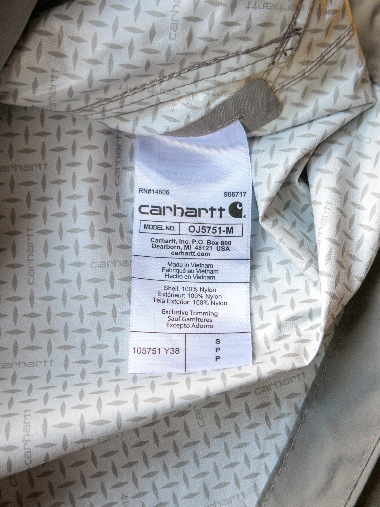 Vintage Yellow & Grey Carhartt Hooded Jacket (S)