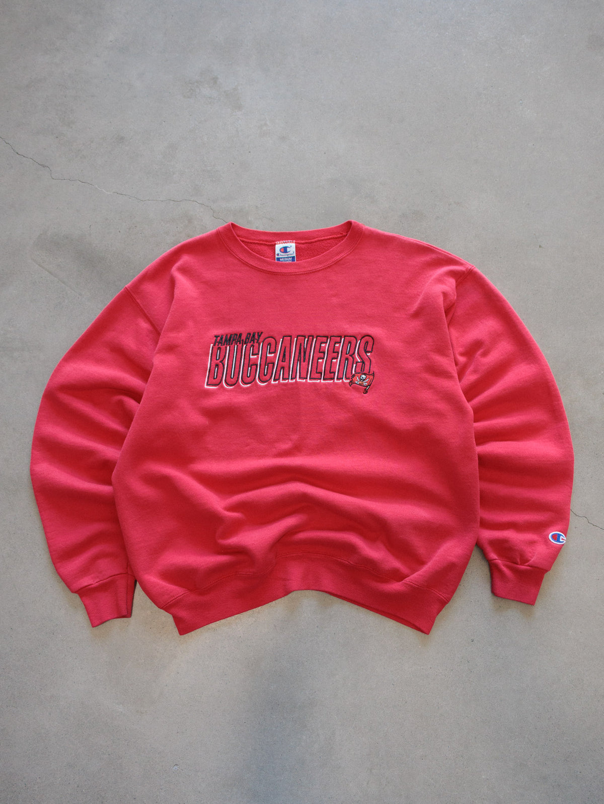 Vintage 90s Red Champion Tampa Bay Buccaneers Sweatshirt (M)