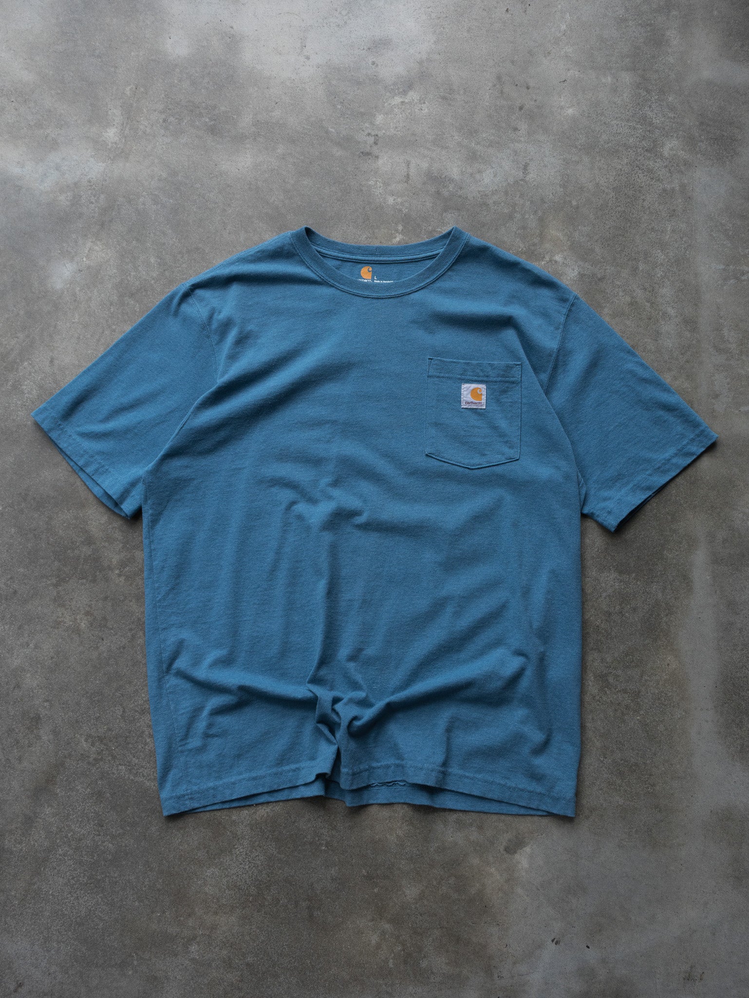 Vintage Blue Carhartt Pocket Tee (L)