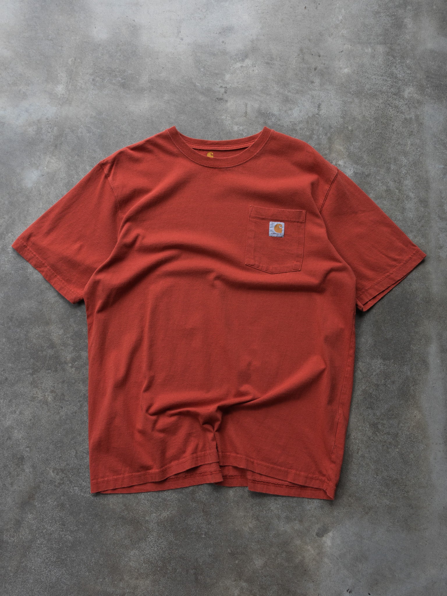 Vintage Burnt Orange Carhartt Pocket Tee (L)