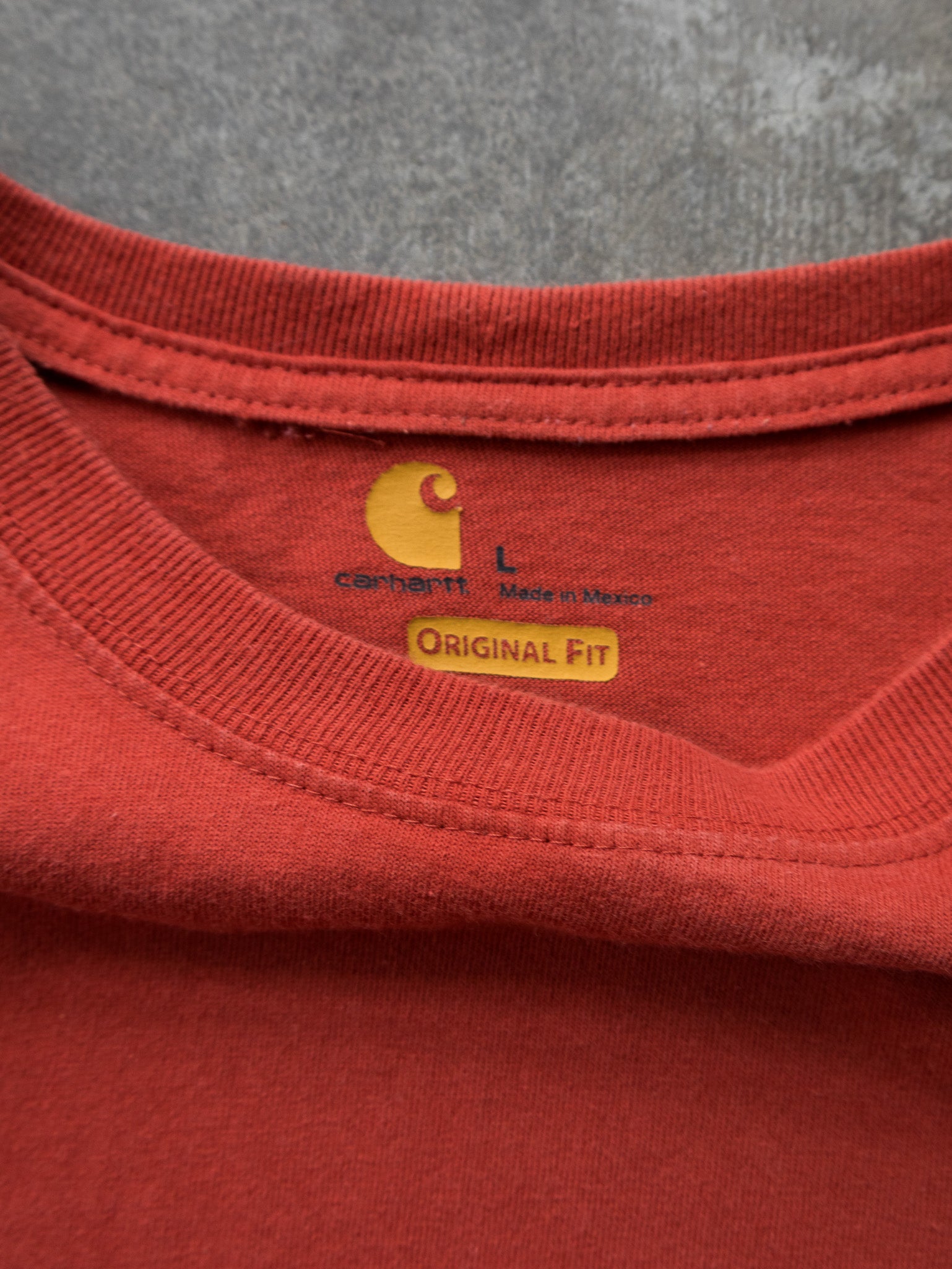 Vintage Burnt Orange Carhartt Pocket Tee (L)