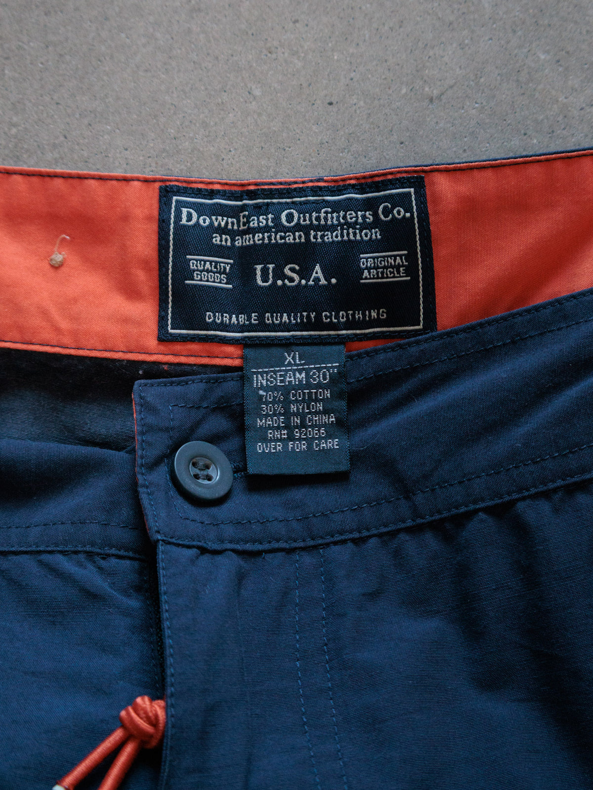 Vintage 00s Navy DownEast Outfitters Cargo Track Pants (XL)