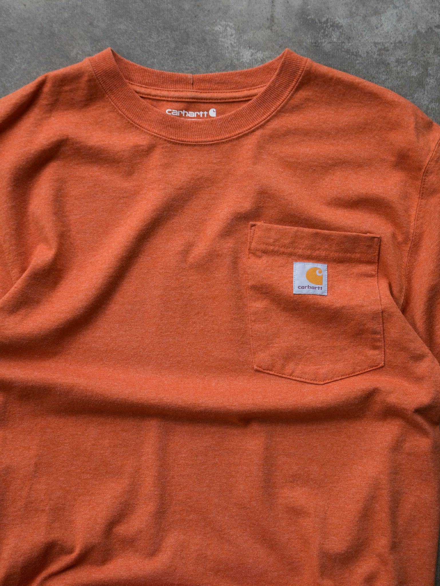 Vintage Orange Carhartt Pocket Tee (S)
