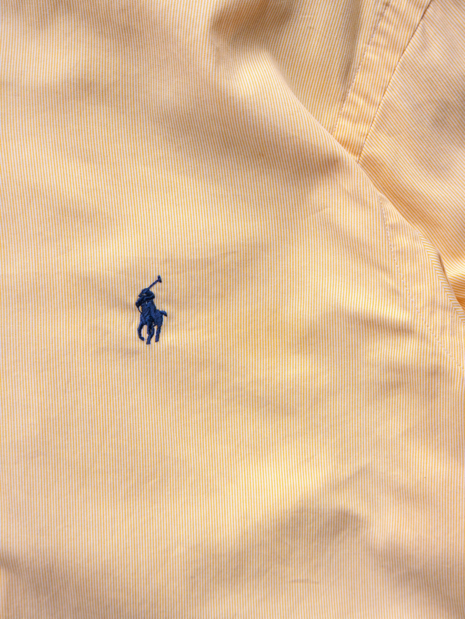 Vintage Yellow Pinstripe Ralph Lauren Shirt (M)