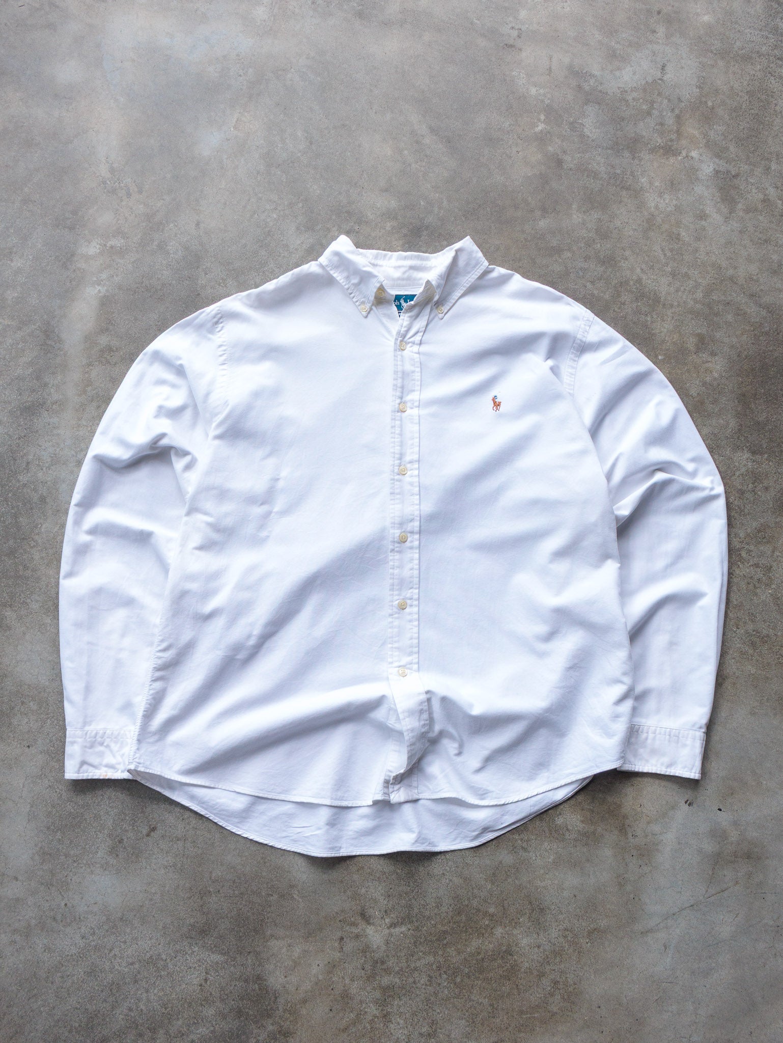 Vintage White Ralph Lauren Shirt (XL)