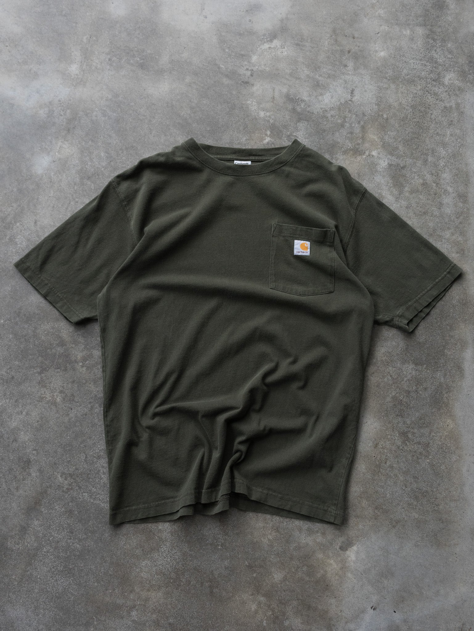 Vintage Forest Green Carhartt Pocket Tee (M)