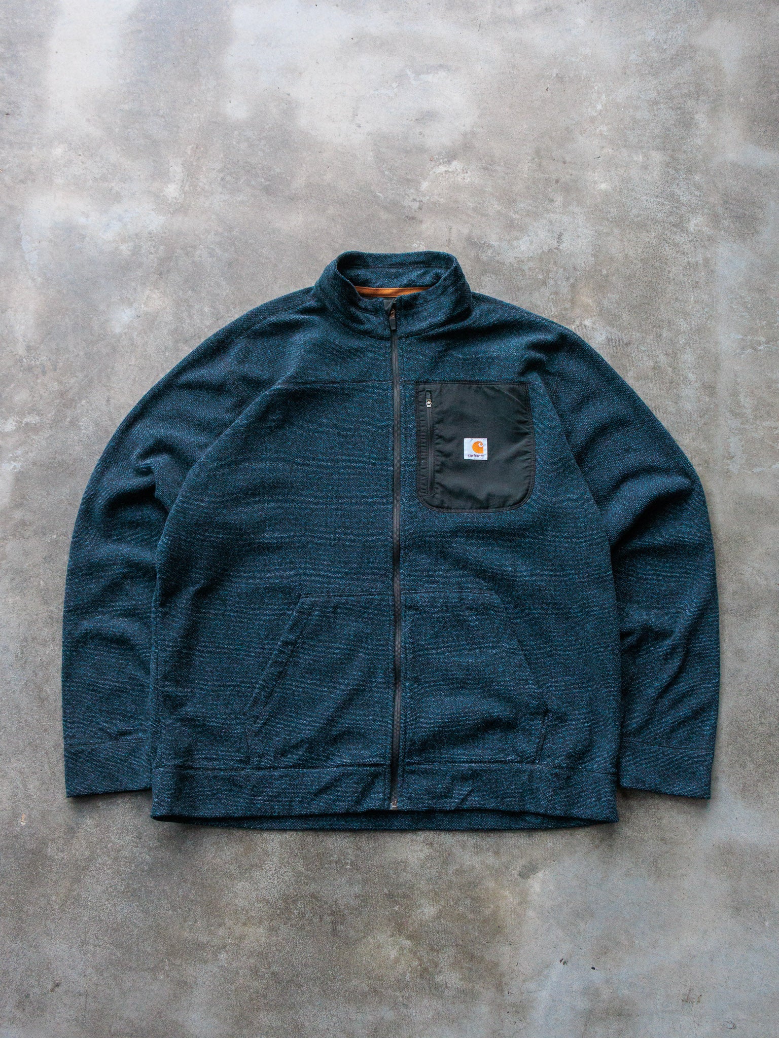 Vintage Carhartt Teal Zip Fleece Jacket (XL)