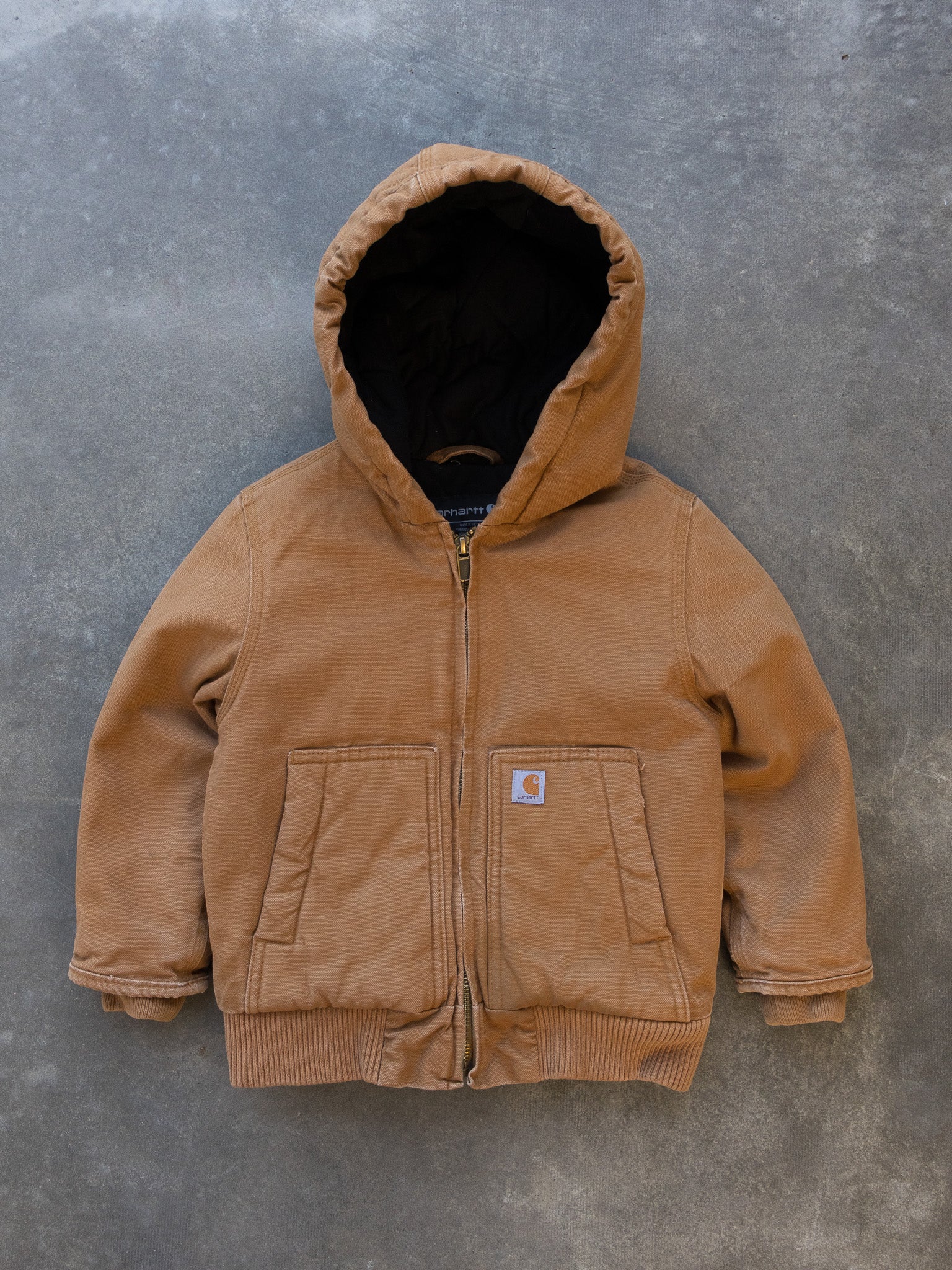 Vintage Brown Carhartt Hooded Jacket (4Y)