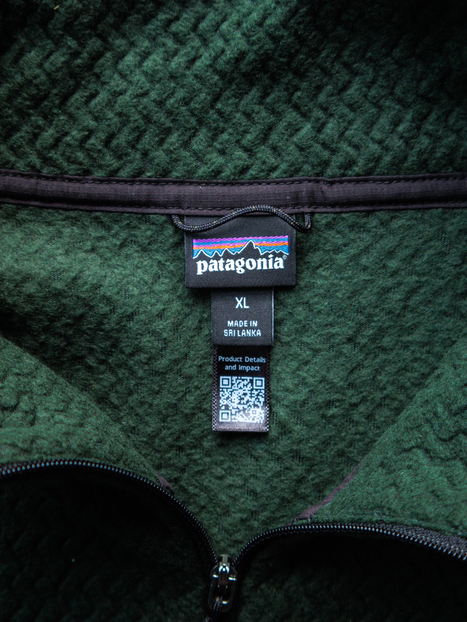Vintage Green Patagonia Half Zip Fleece Sweatshirt (XL)