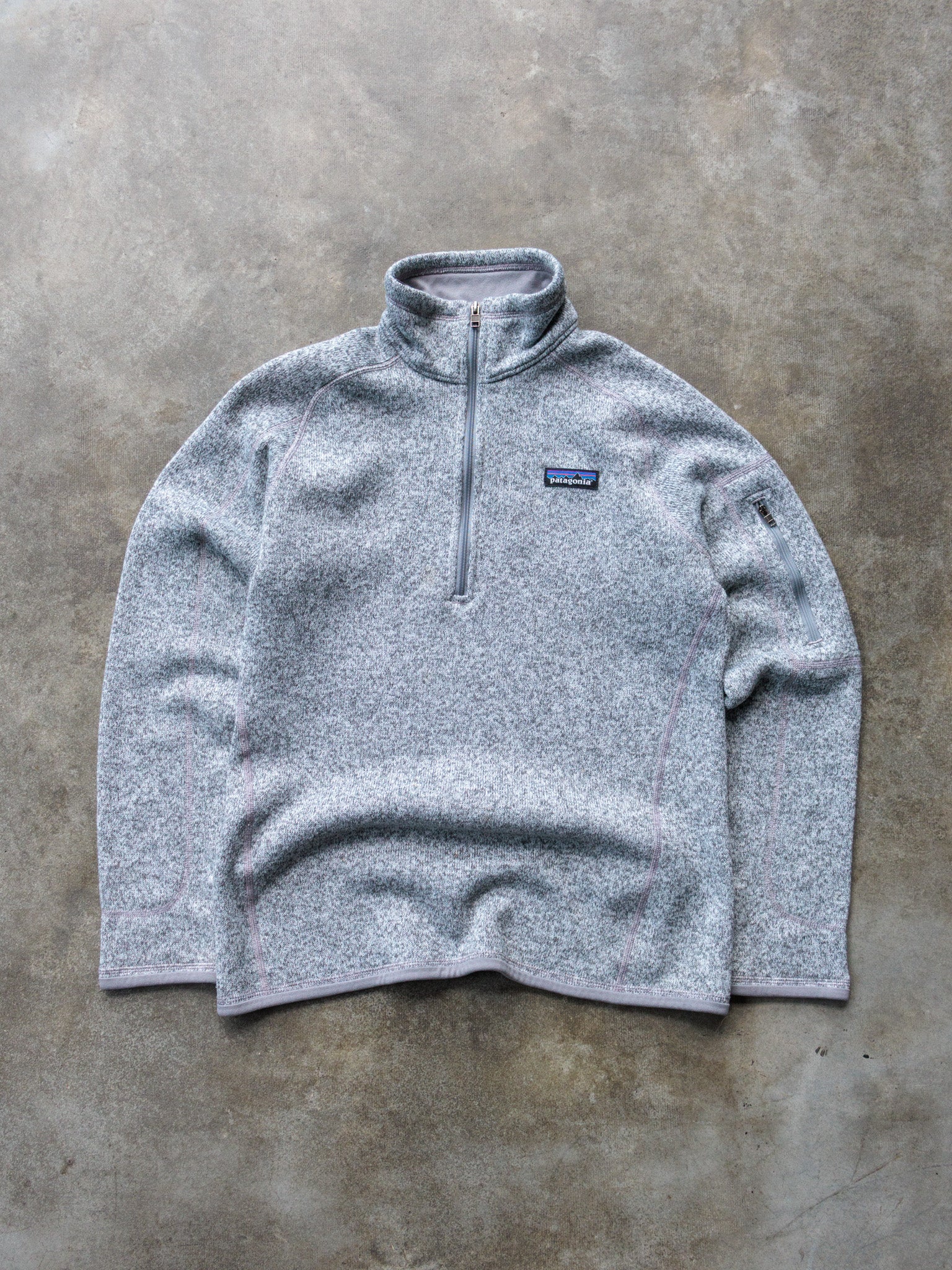 Vintage Grey Patagonia Half Zip Fleece Sweatshirt (M)