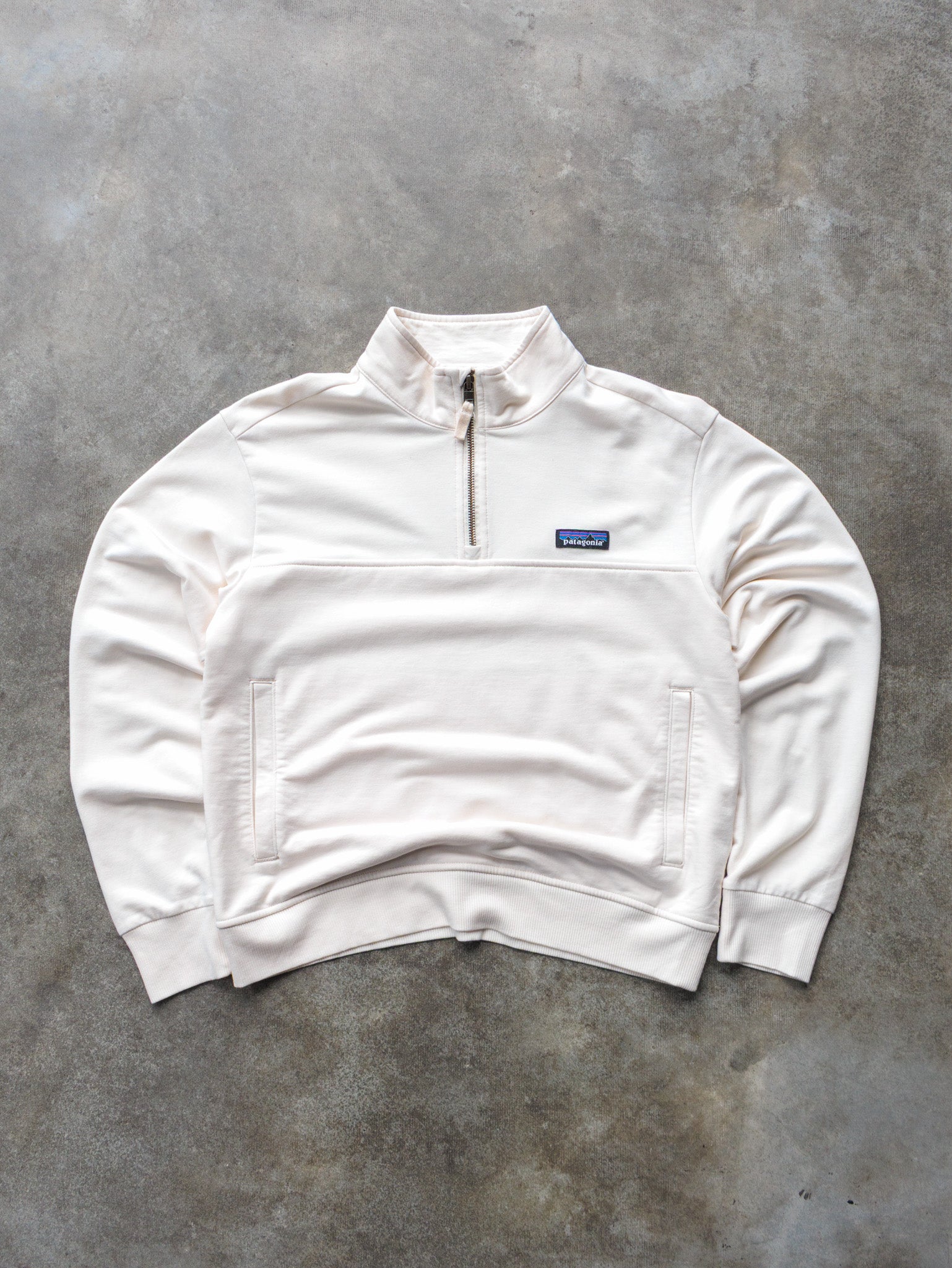 Vintage Cream Patagonia Half Zip Sweatshirt (XS)