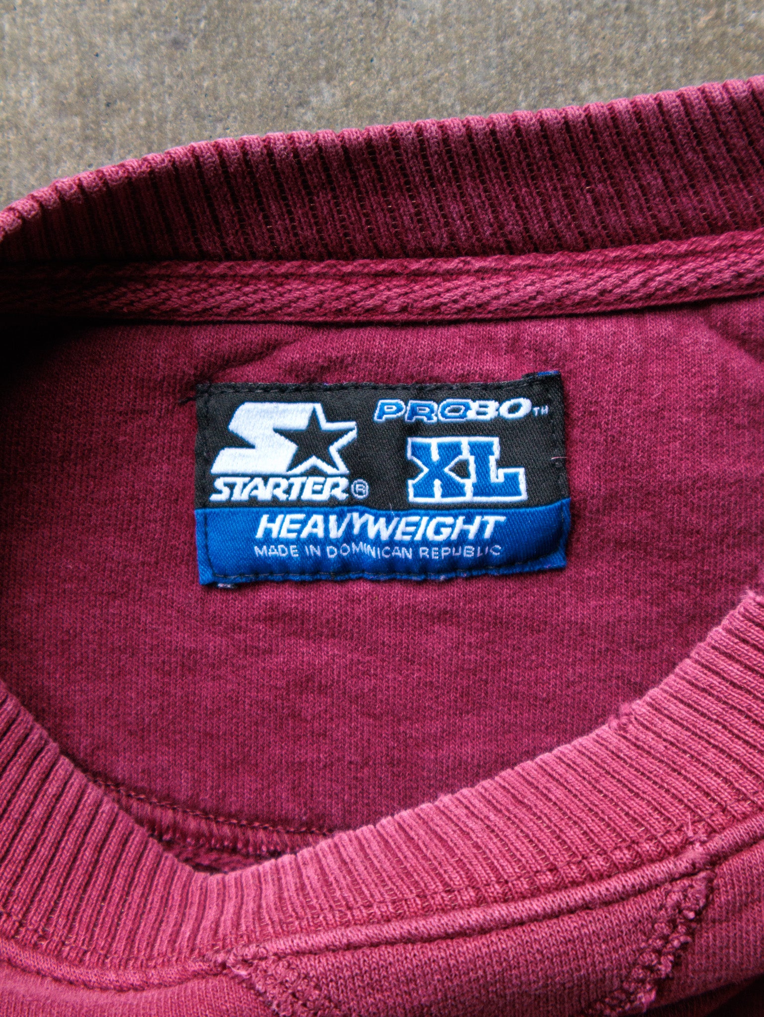 Vintage 00s Burgundy Starter Sweatshirt (XL)