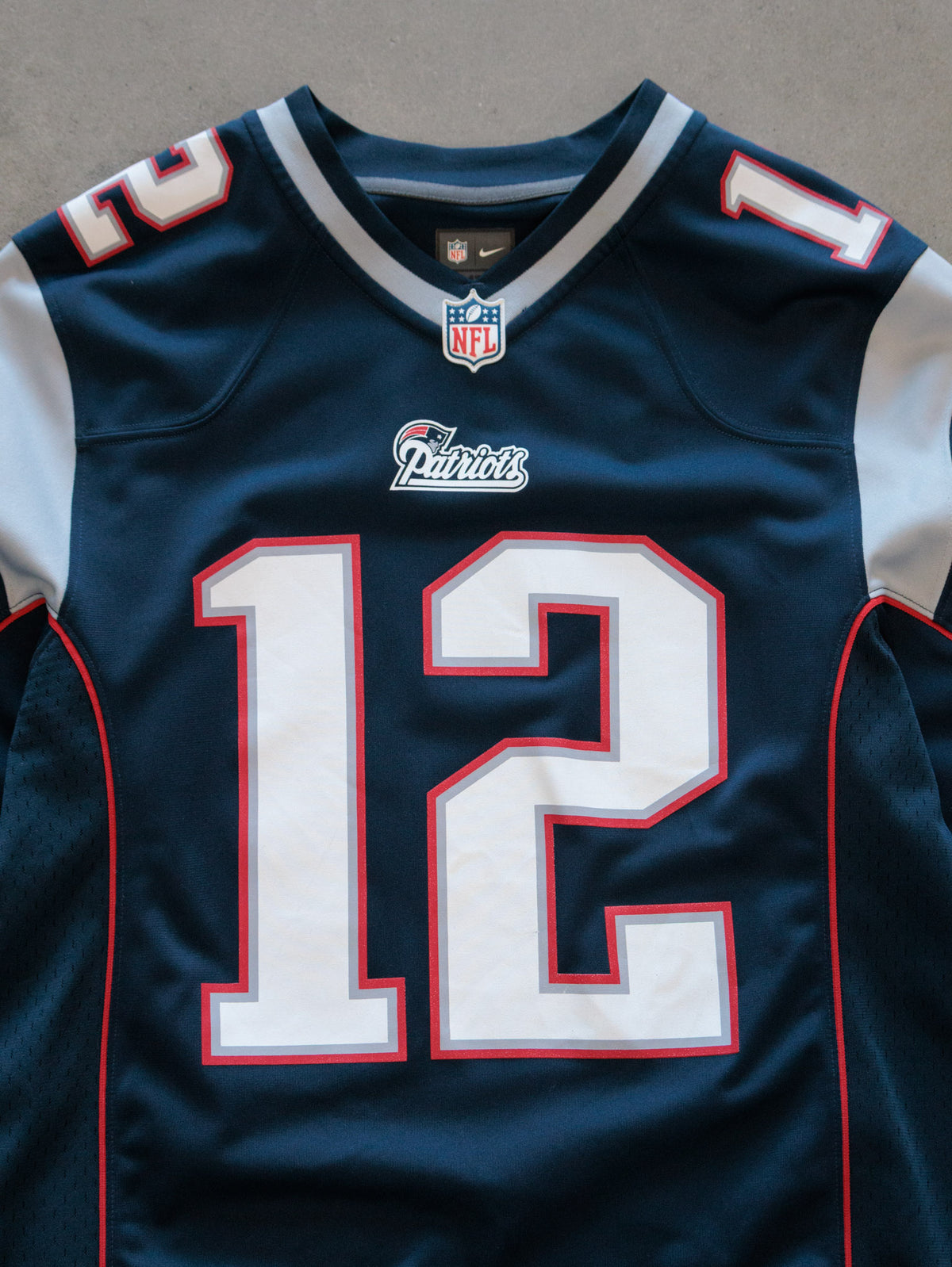Vintage Navy Nike New England Patriots Brady Jersey (S)