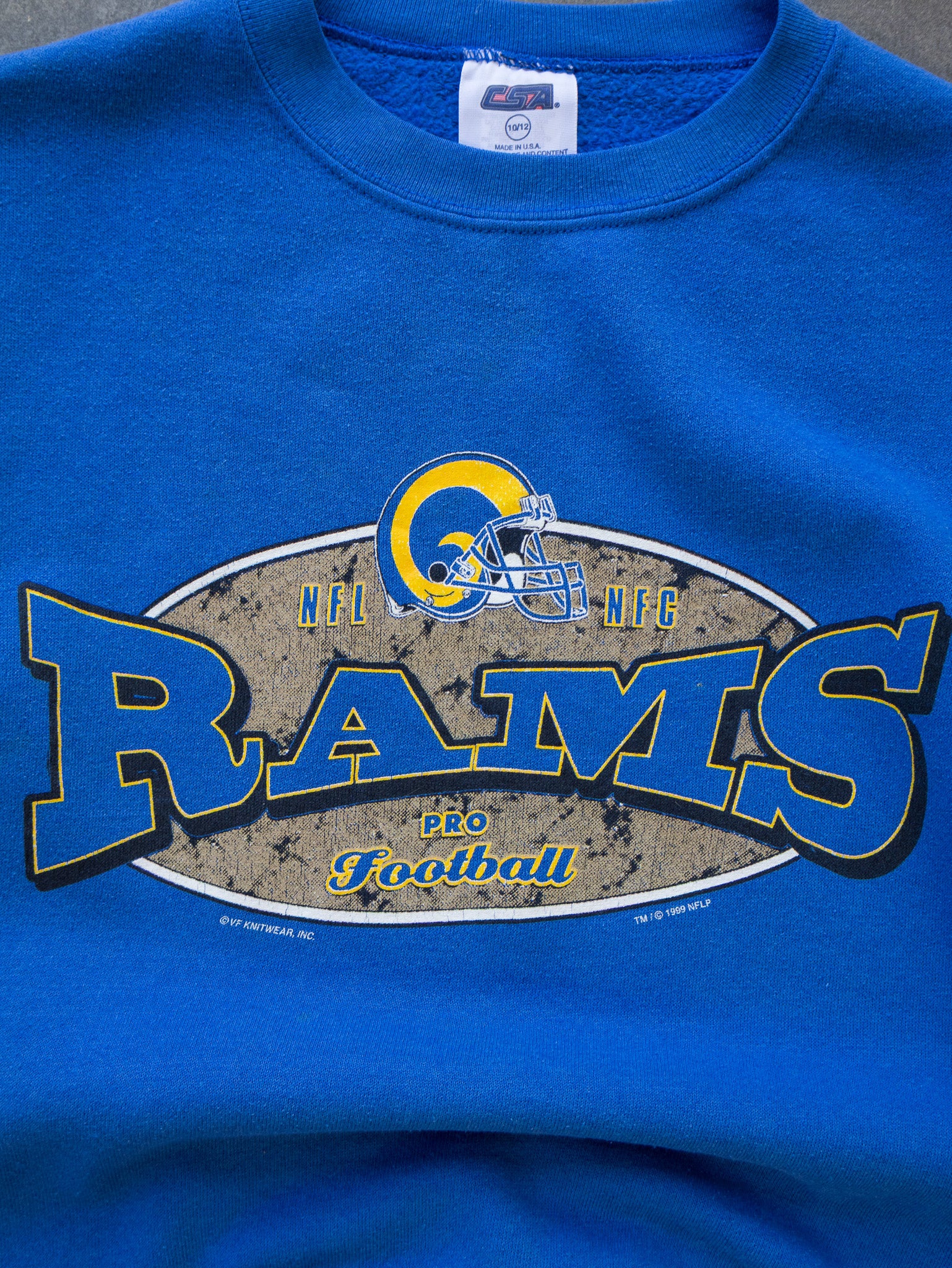 Vintage 1999 Blue St. Louis Rams Sweatshirt (10–12Y)