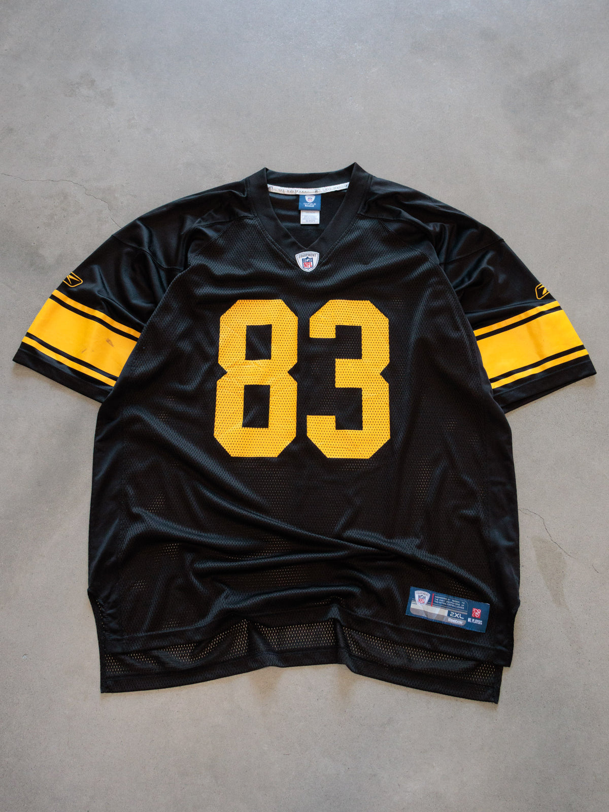 Vintage 00s Black Reebok Pittsburgh Steelers Miller Jersey (2XL)