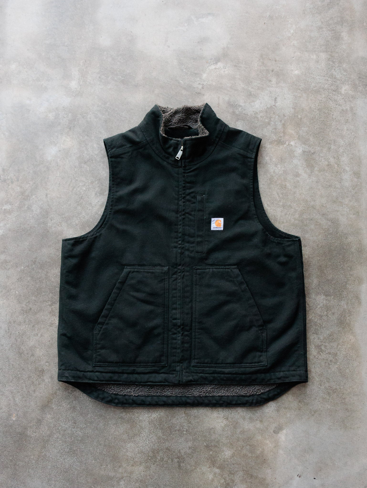 Black Carhartt Sherpa Lined Vest (L)