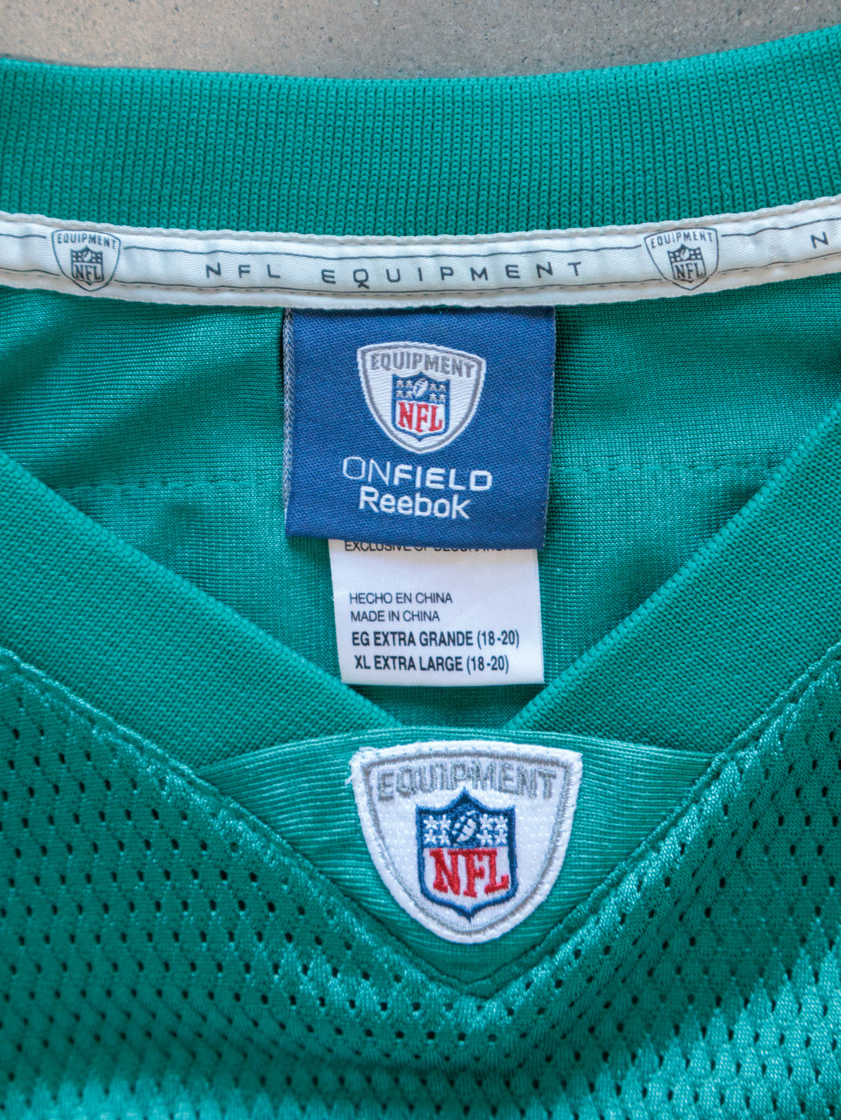 Vintage 00s Green Reebok Miami Dolphins Brown Jersey (XL)