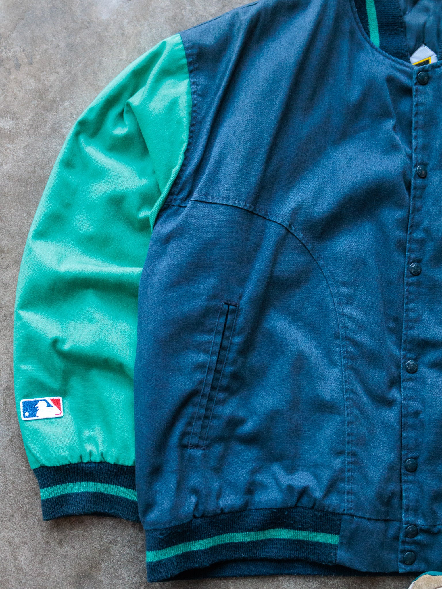 Vintage 90s Blue Seattle Mariners Varsity Jacket (2XL)