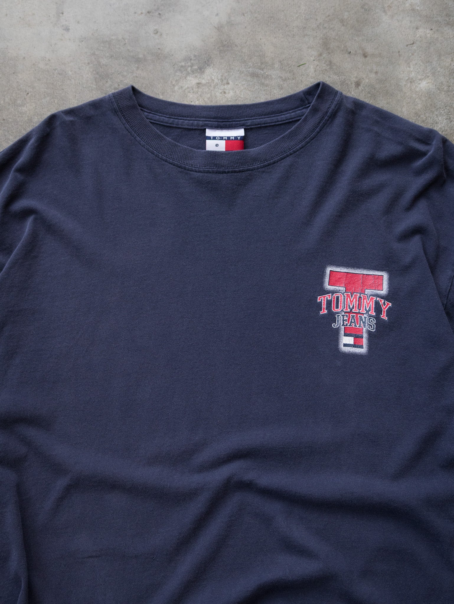 Vintage Navy Tommy Jeans Long Sleeve (XL)