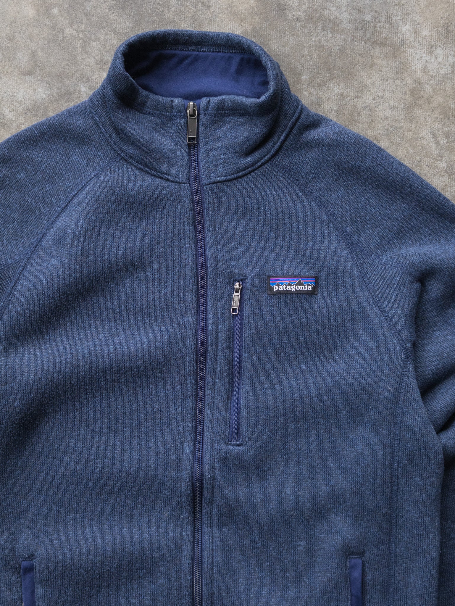 Vintage Navy Patagonia Full Zip Fleece Jacket (S)