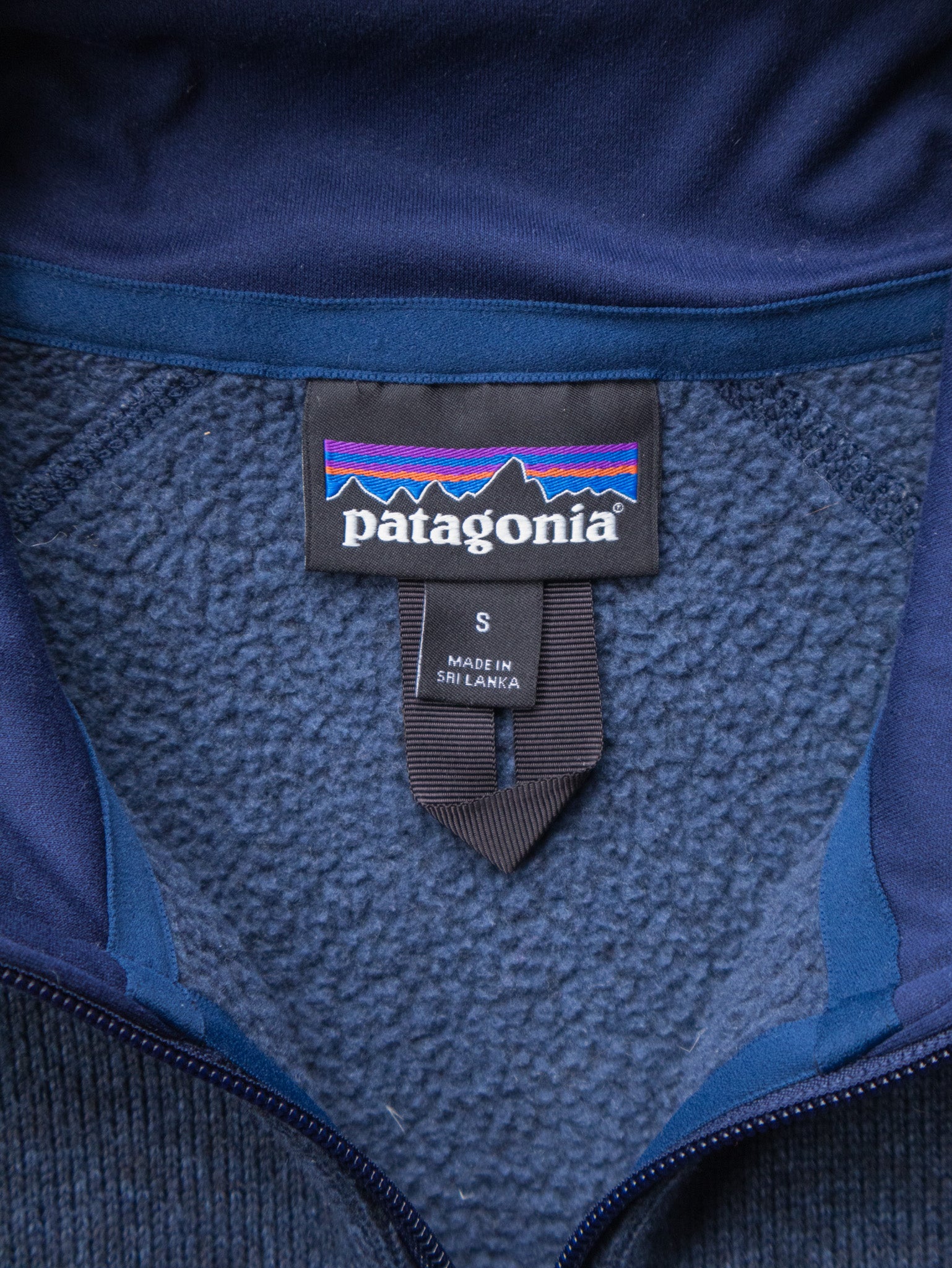 Vintage Navy Patagonia Full Zip Fleece Jacket (S)