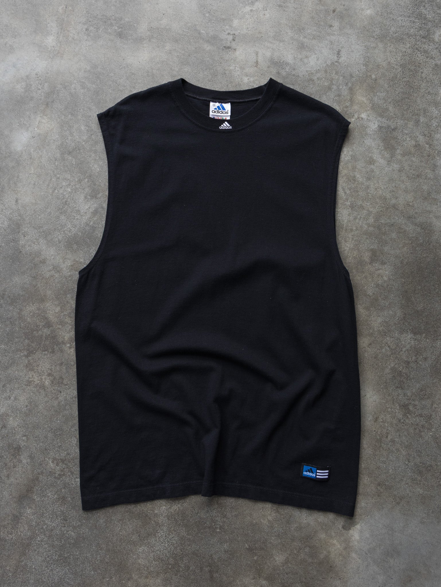 ✅USA製 90s vintage adidas tanktop old Vintage 90s Black Adidas Logo Tank Top (M)